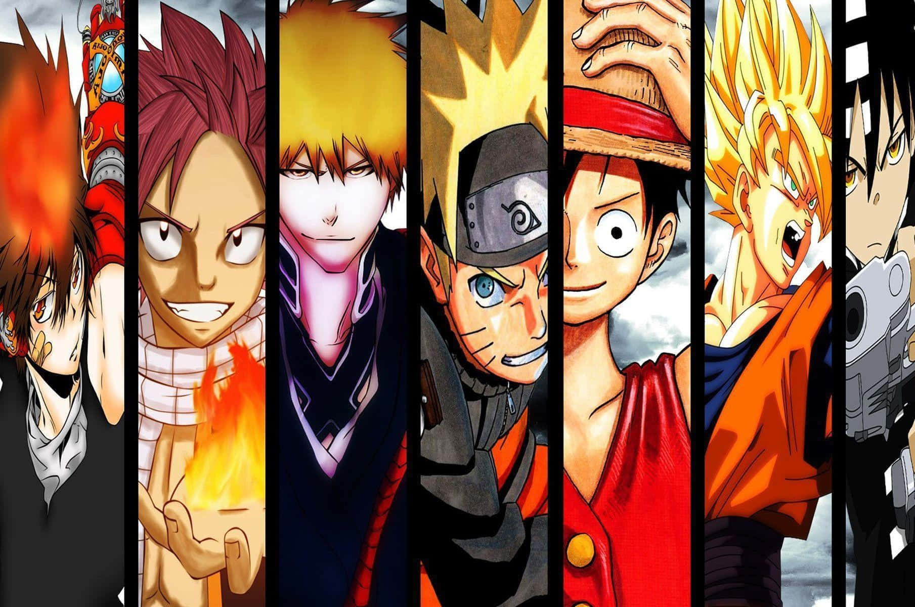 "Kết nối người hâm mộ anime trên toàn thế giới—high-five bạn bè, kẻ thù và đồng minh!" Hình nền
