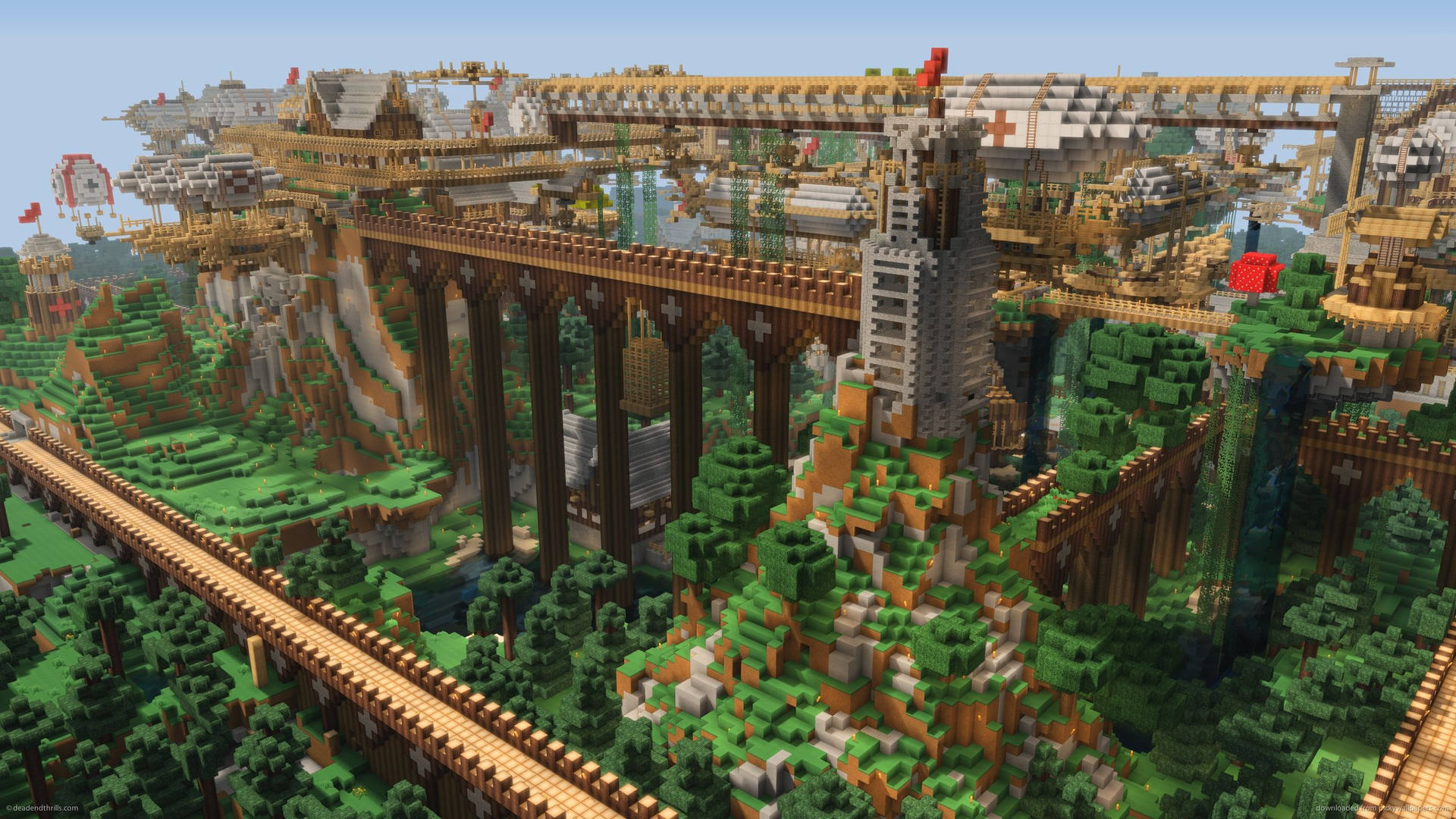 Hình nền Minecraft Vạn Lý Trường Thành Thế giới