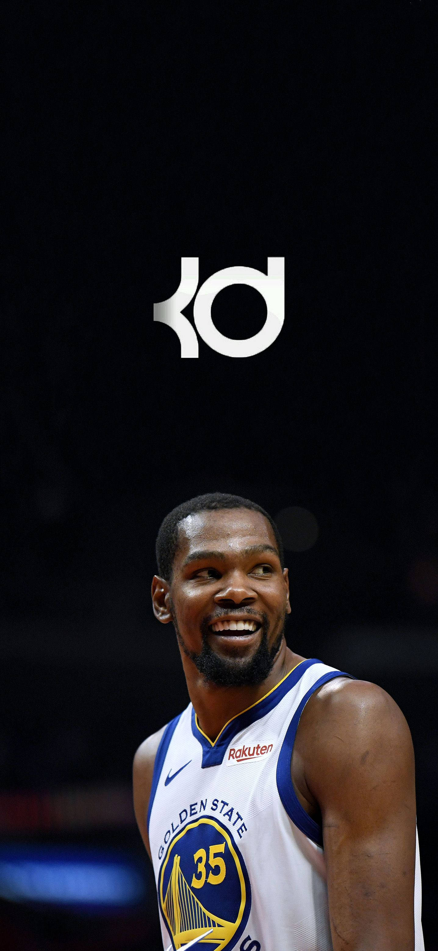 Kevin Durant cười và logo Hình nền