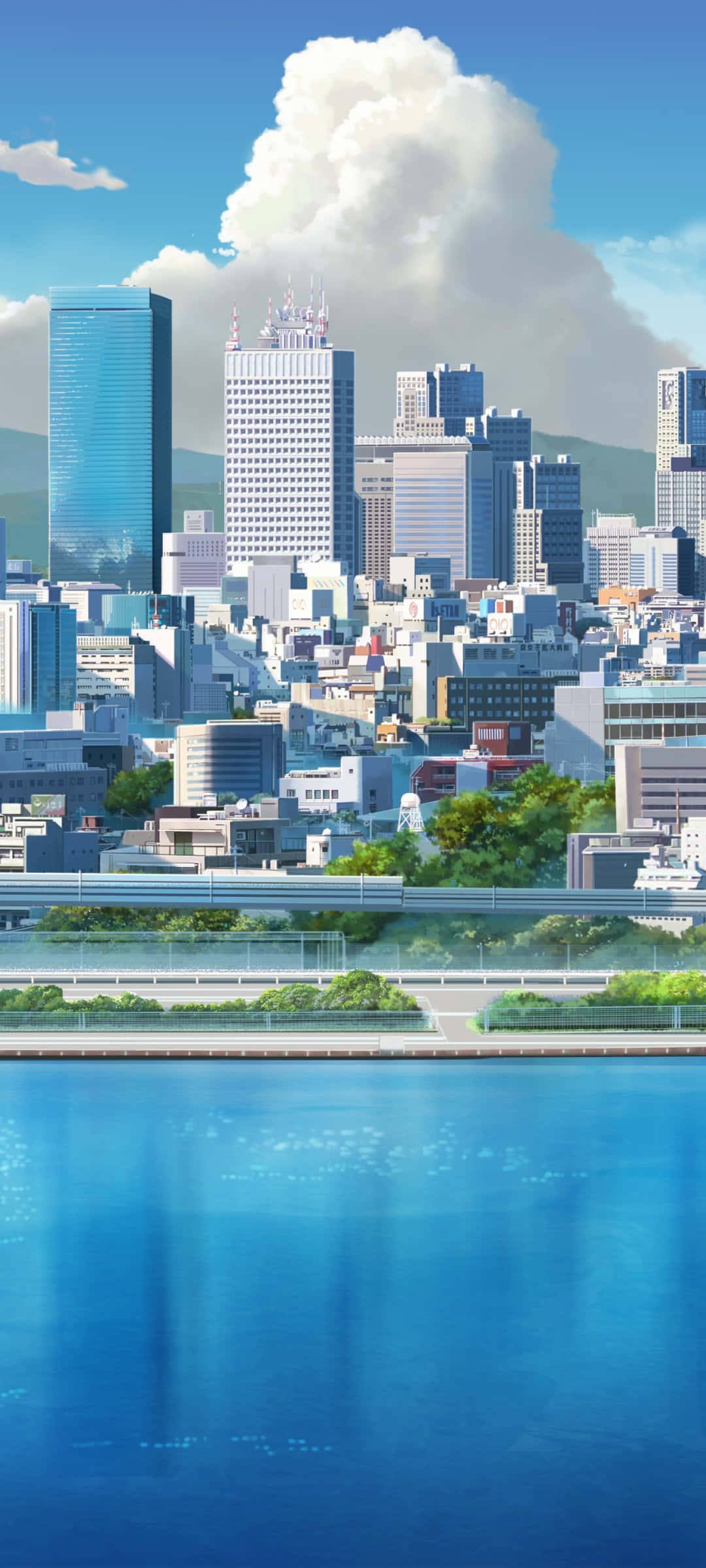 Khám phá ánh đèn rực rỡ của Thành phố Anime Hình nền