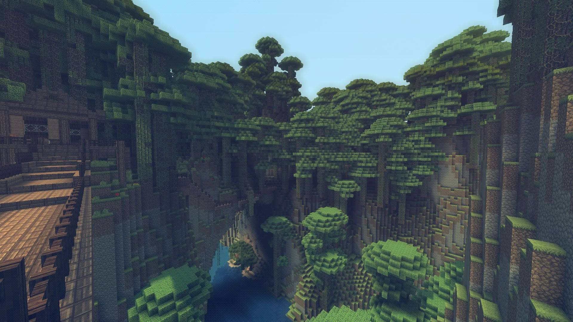 Khám phá khu rừng trong Minecraft Hình nền