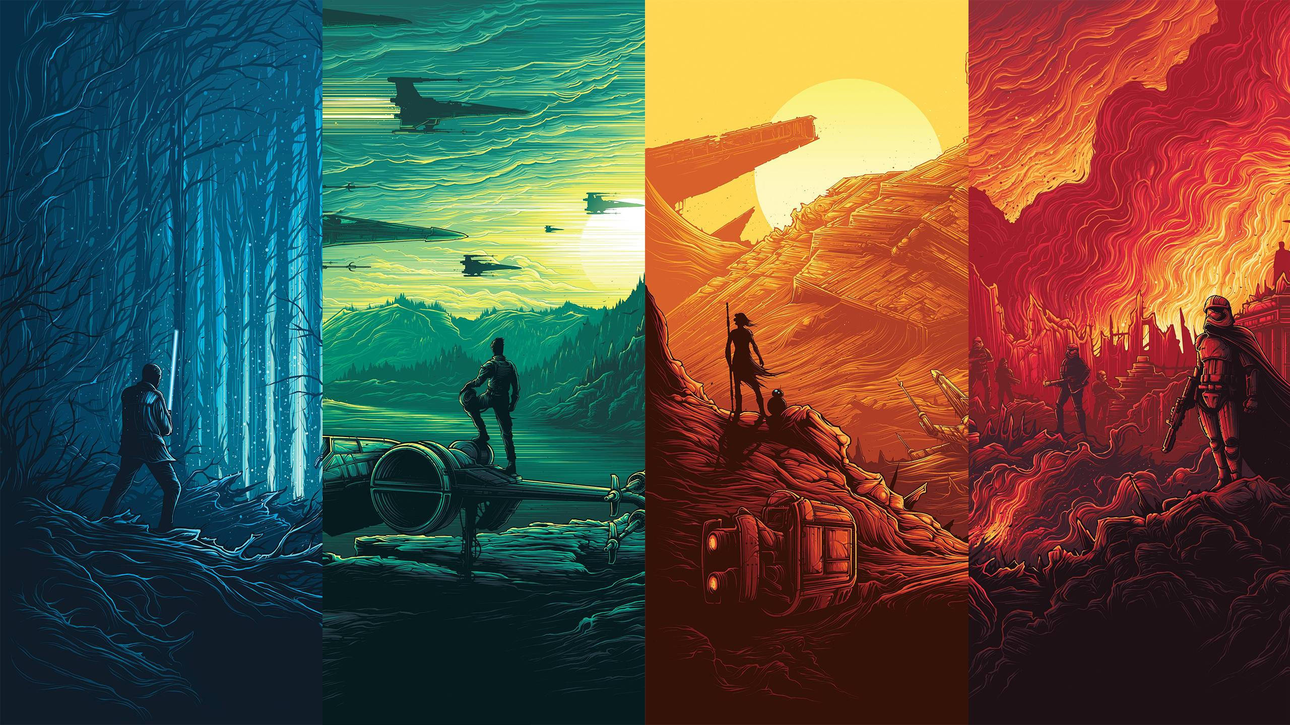 Khám phá Thần lực thức tỉnh với một Jedi đang tập luyện Hình nền