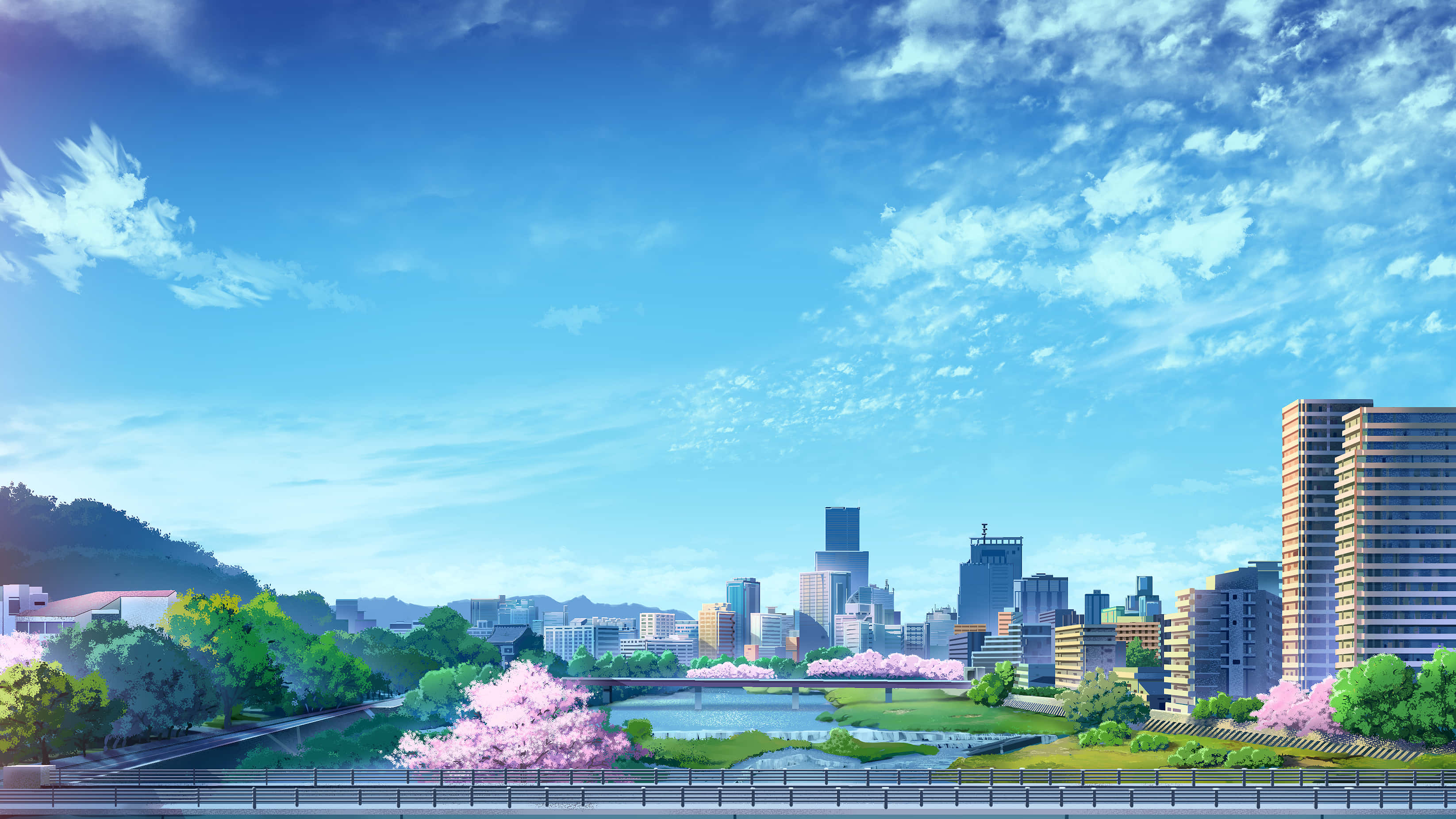 Khám phá Thành phố Anime huyền diệu và đầy sức sống, dành cho tất cả mọi người! Hình nền
