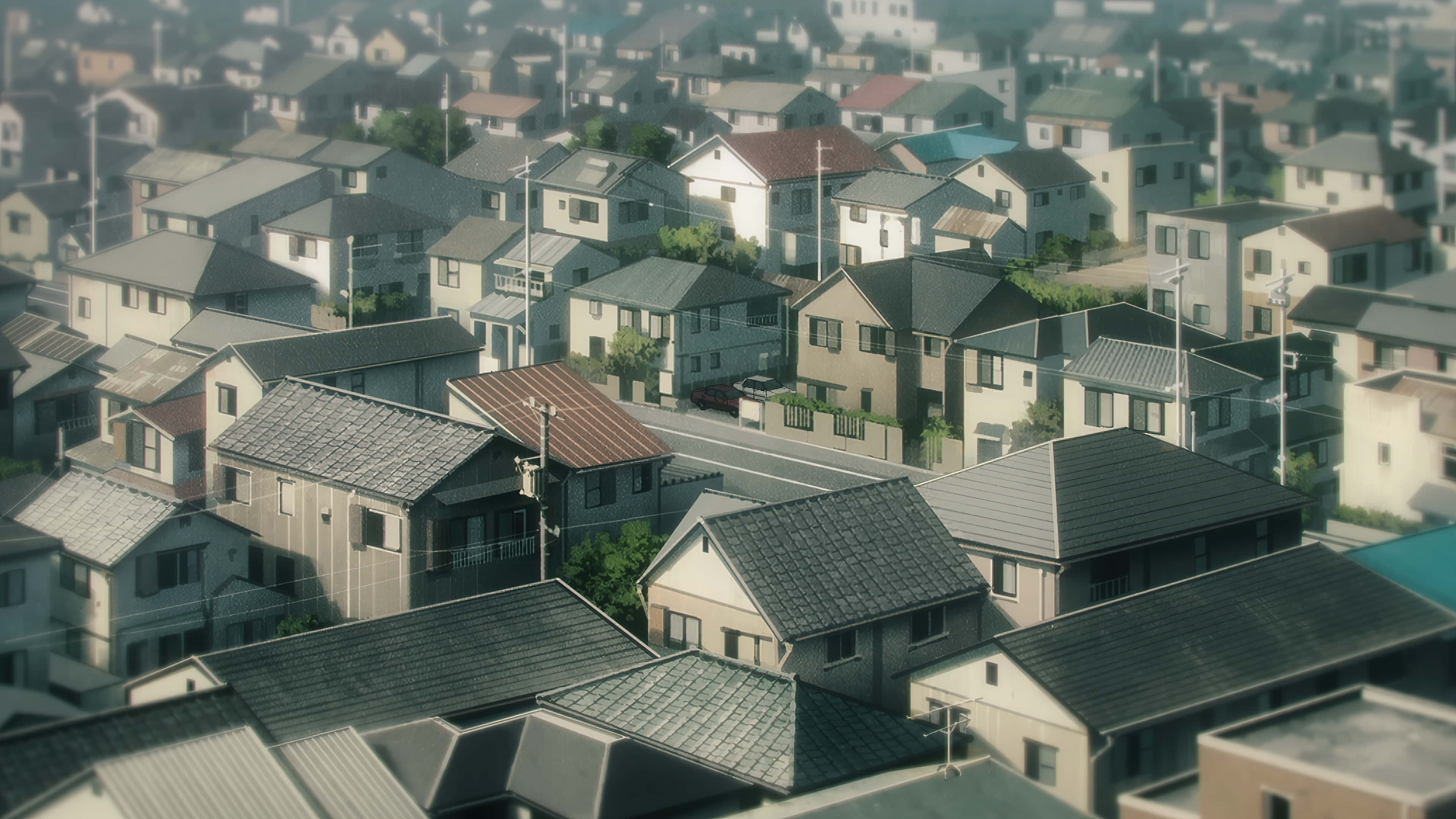 Khám phá thành phố Anime đầy màu sắc! Hình nền