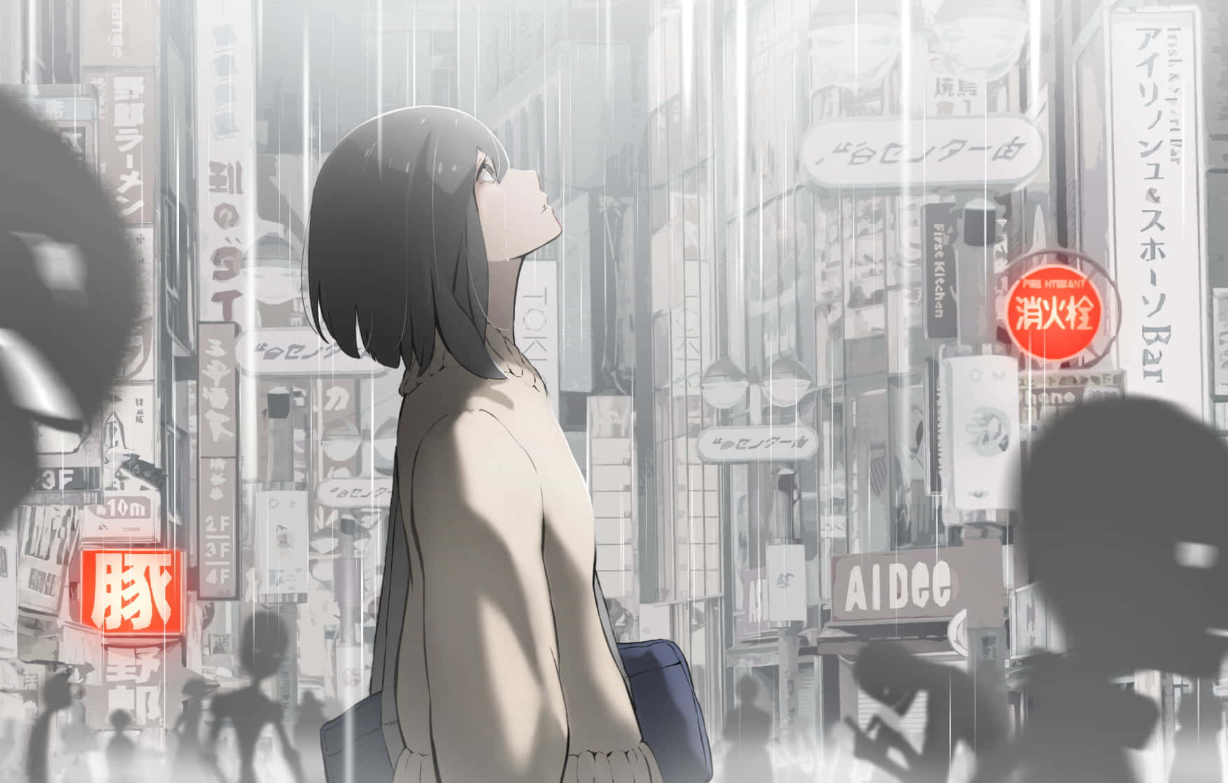 Khám phá thành phố Anime đầy màu sắc và sống động Hình nền