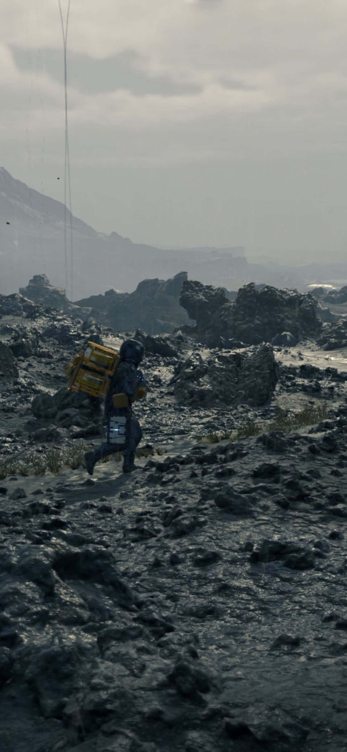 'Khám phá thế giới hậu tận thế của Death Stranding trên iPhone X của bạn!' Hình nền