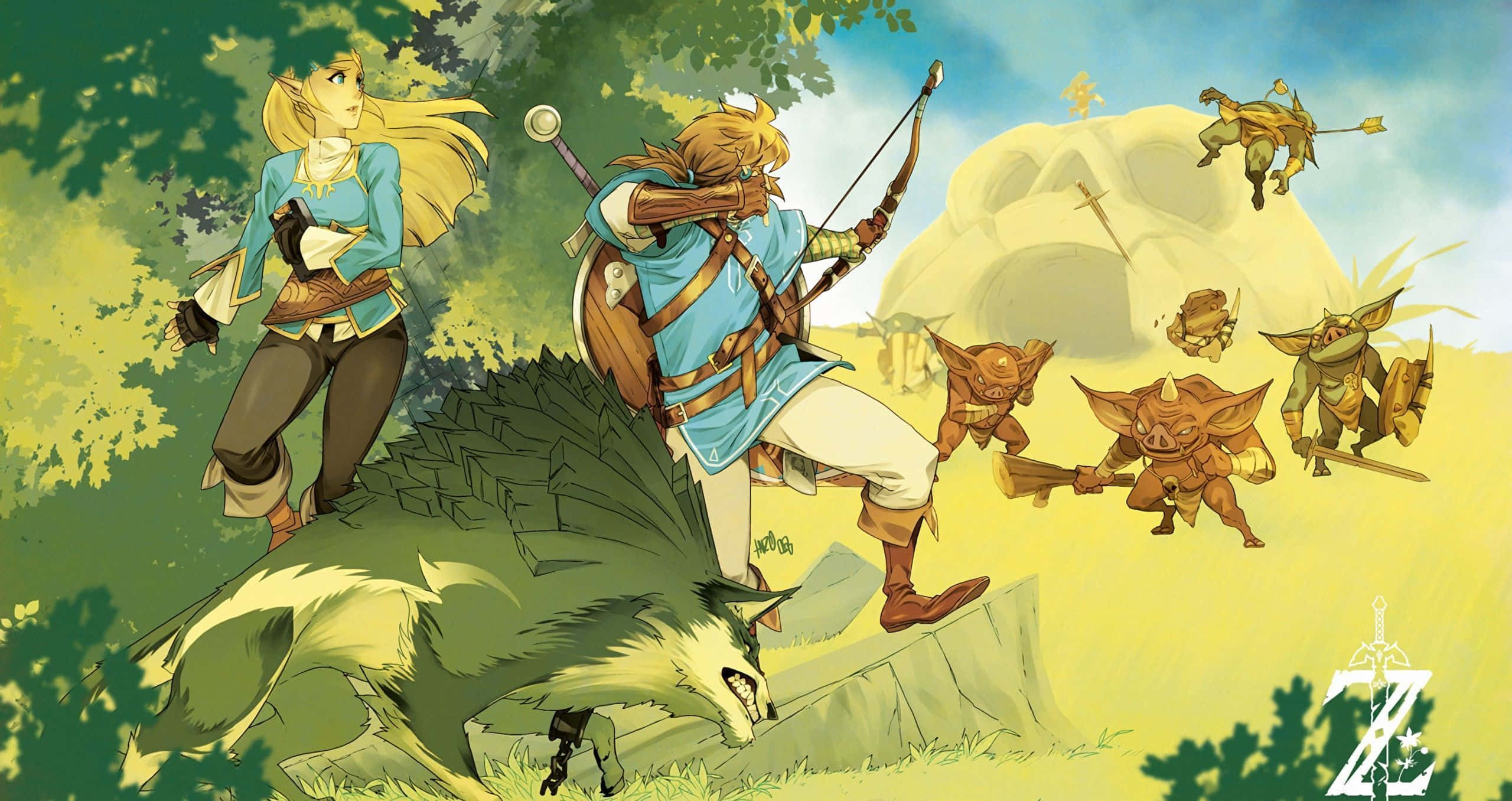 Khám phá thế giới Huyền thoại Zelda. Hình nền