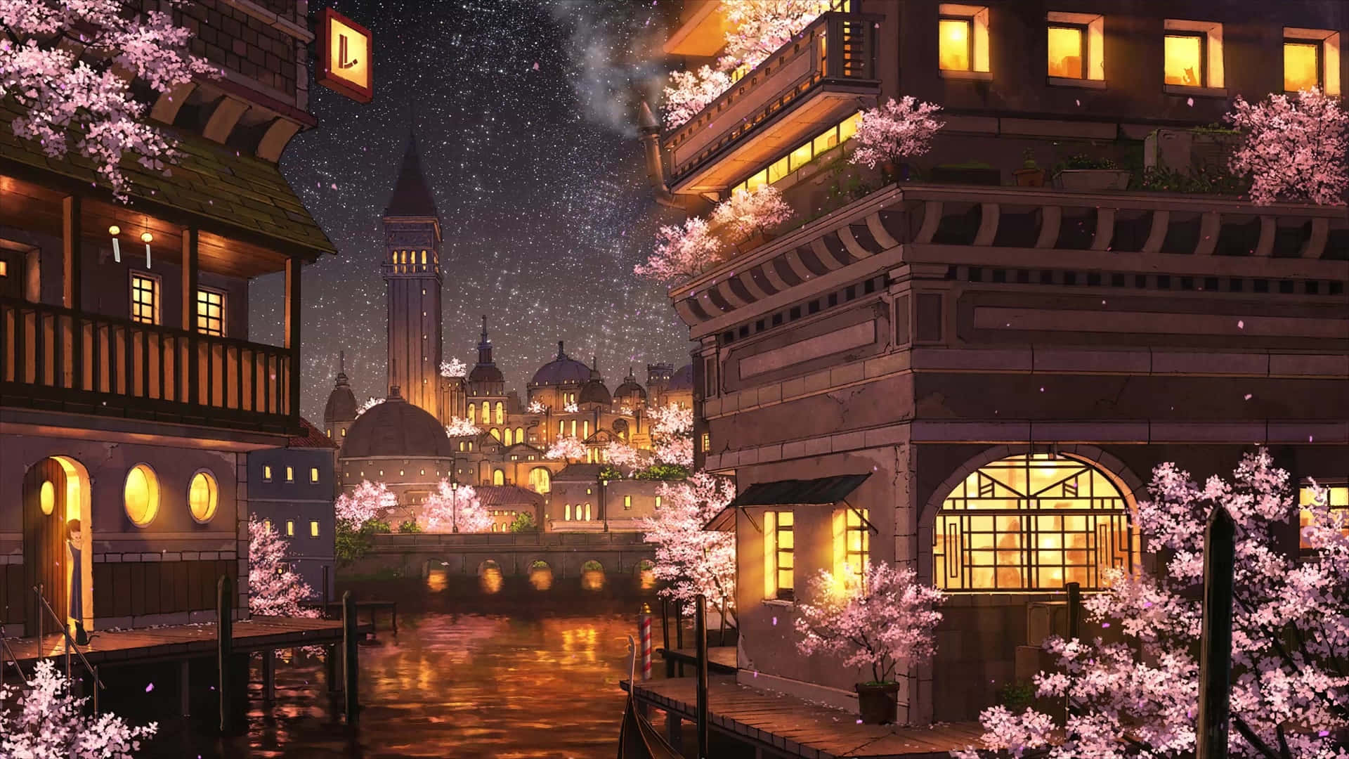 Khám phá vẻ đẹp mê hoặc của Anime City. Hình nền