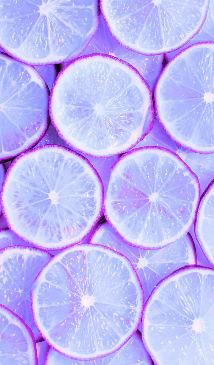Khoanh Chanh Xanh Pastel Tím Tumblr Hình nền