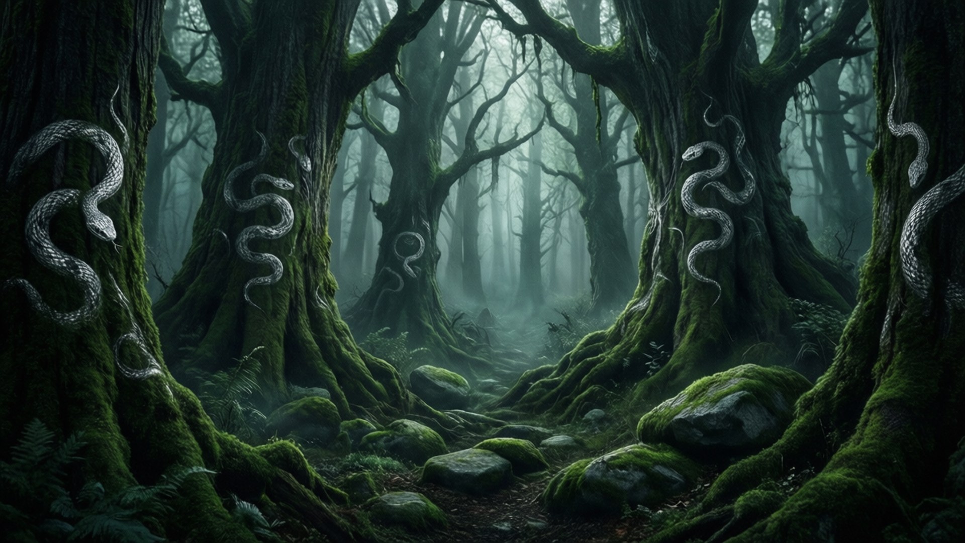 Khu Rừng Slytherin Huyền Bí Hình nền