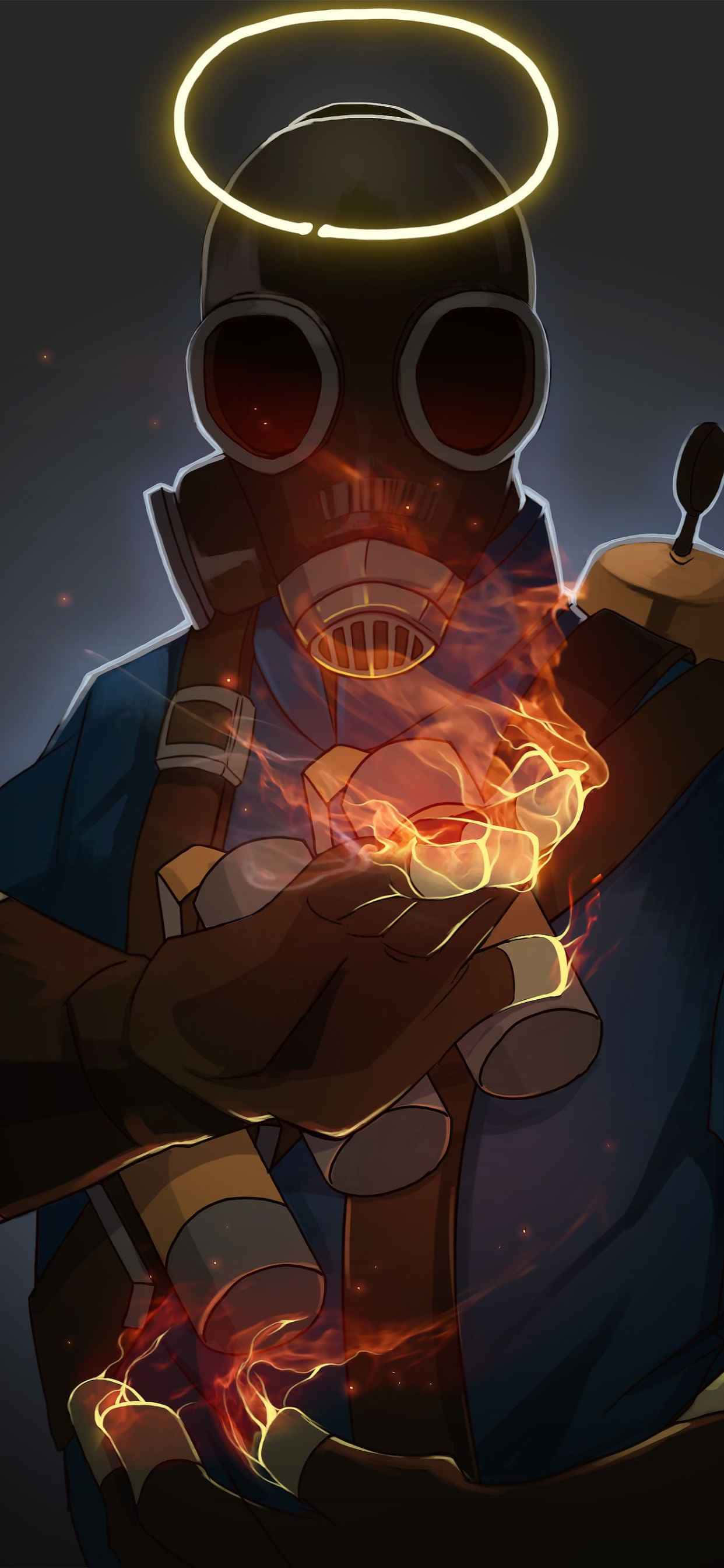 Hình Nền Blue Pyro Frame iPhone Xs Max Team Fortress 2 Hình nền