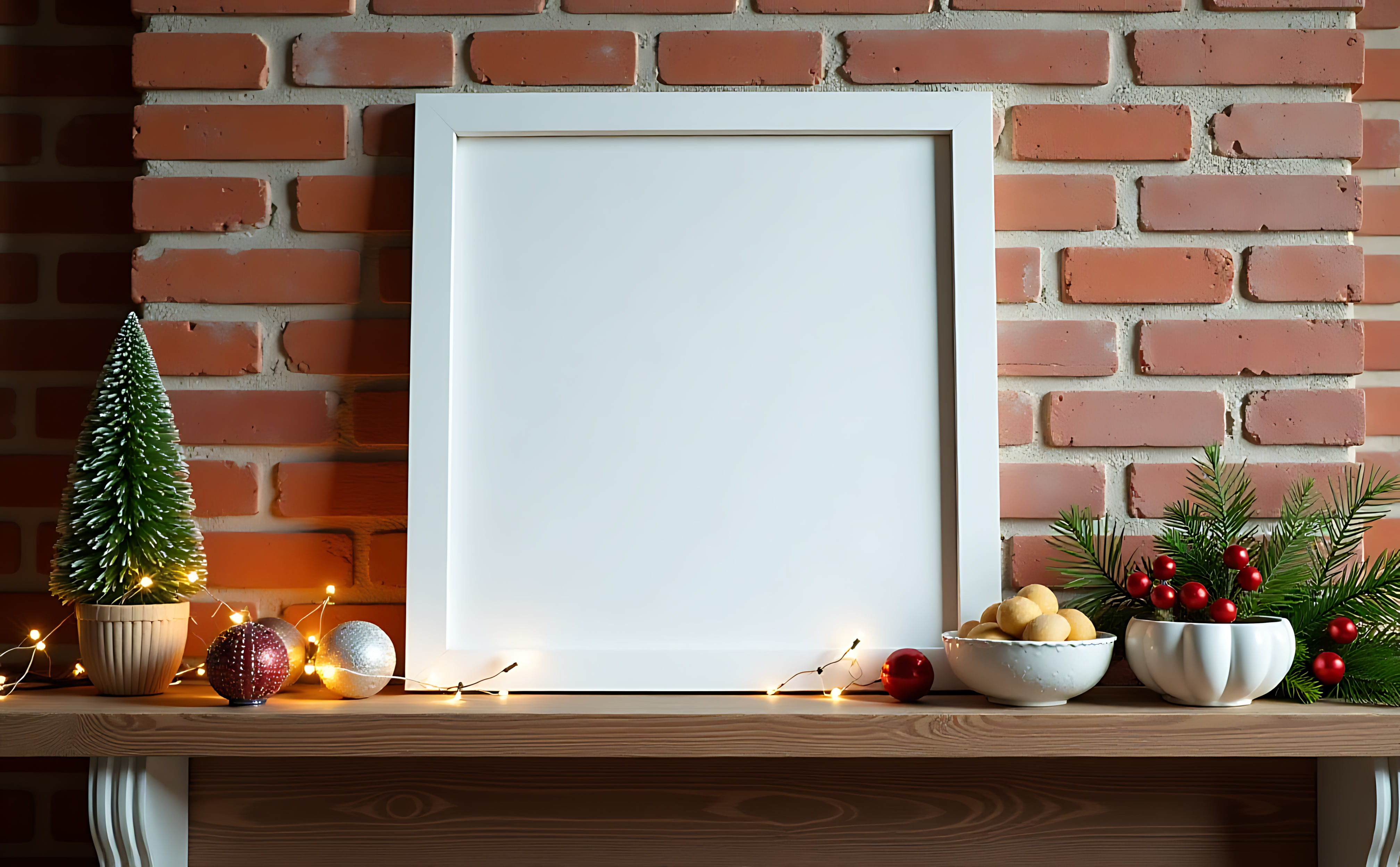 Khung vẽ trắng với cây thông lễ hội Hình nền