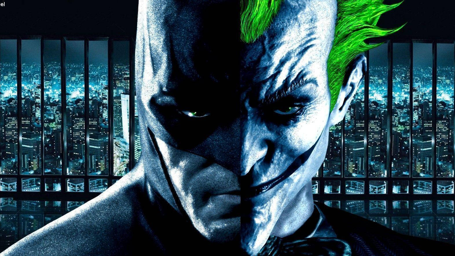 Khuôn mặt Batman và Joker Hình nền