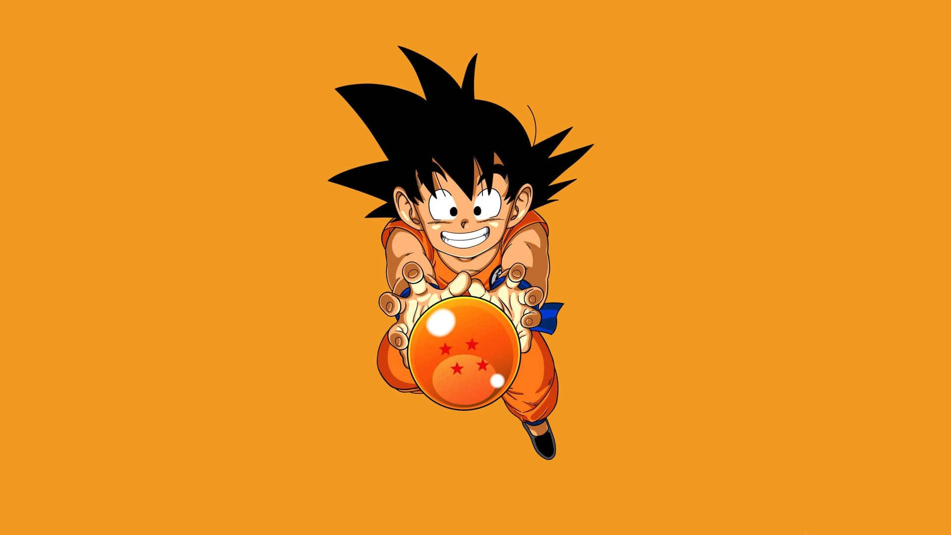Kid Goku với một viên Ngọc Rồng Hình nền