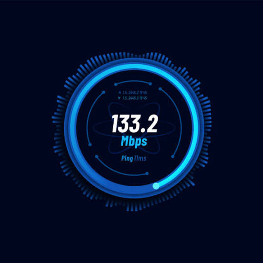 Kiểm tra tốc độ Internet màu xanh neon Hình nền