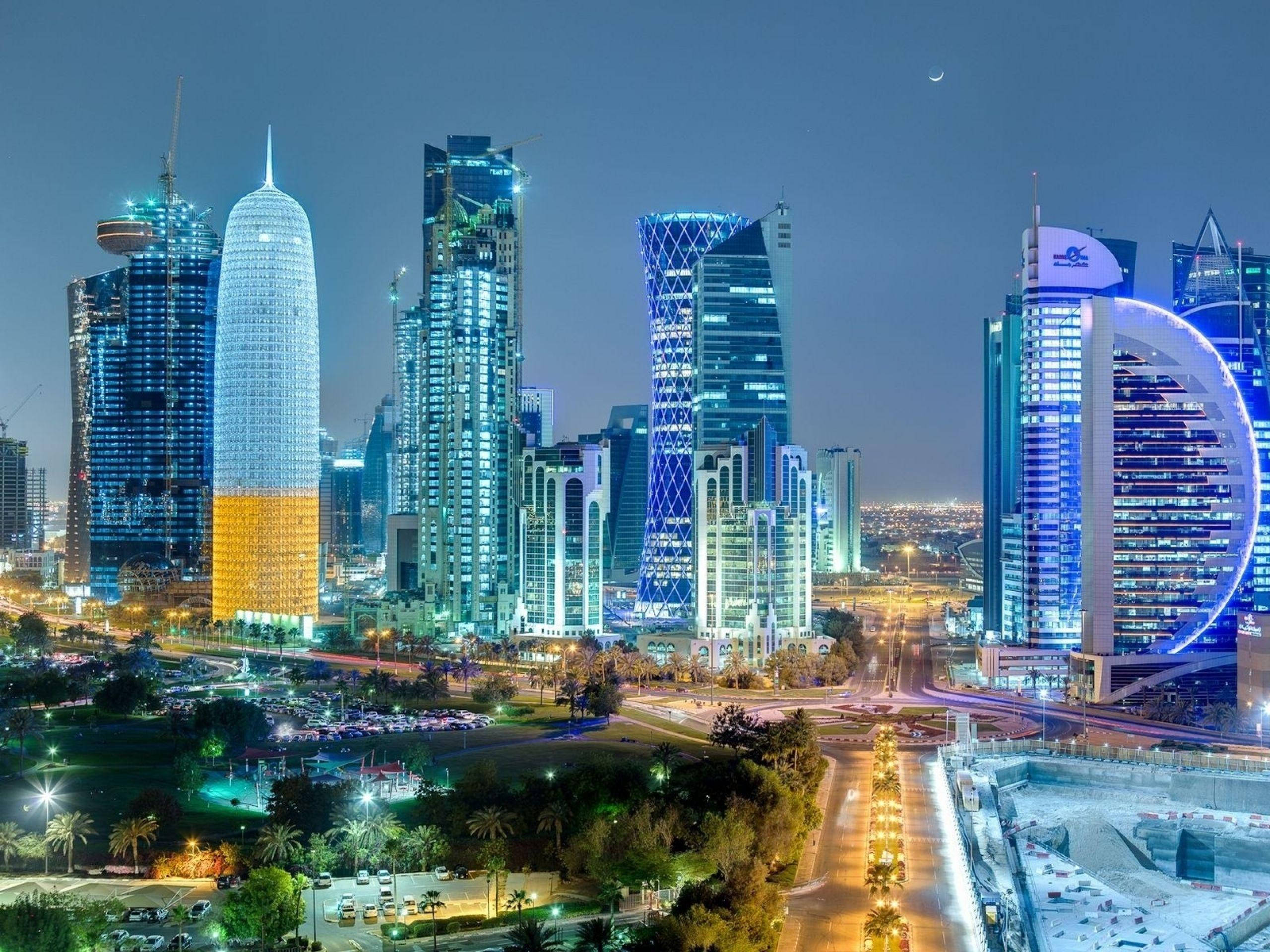 Kiến Trúc Siêu Hiện Đại Tại Qatar Hình nền