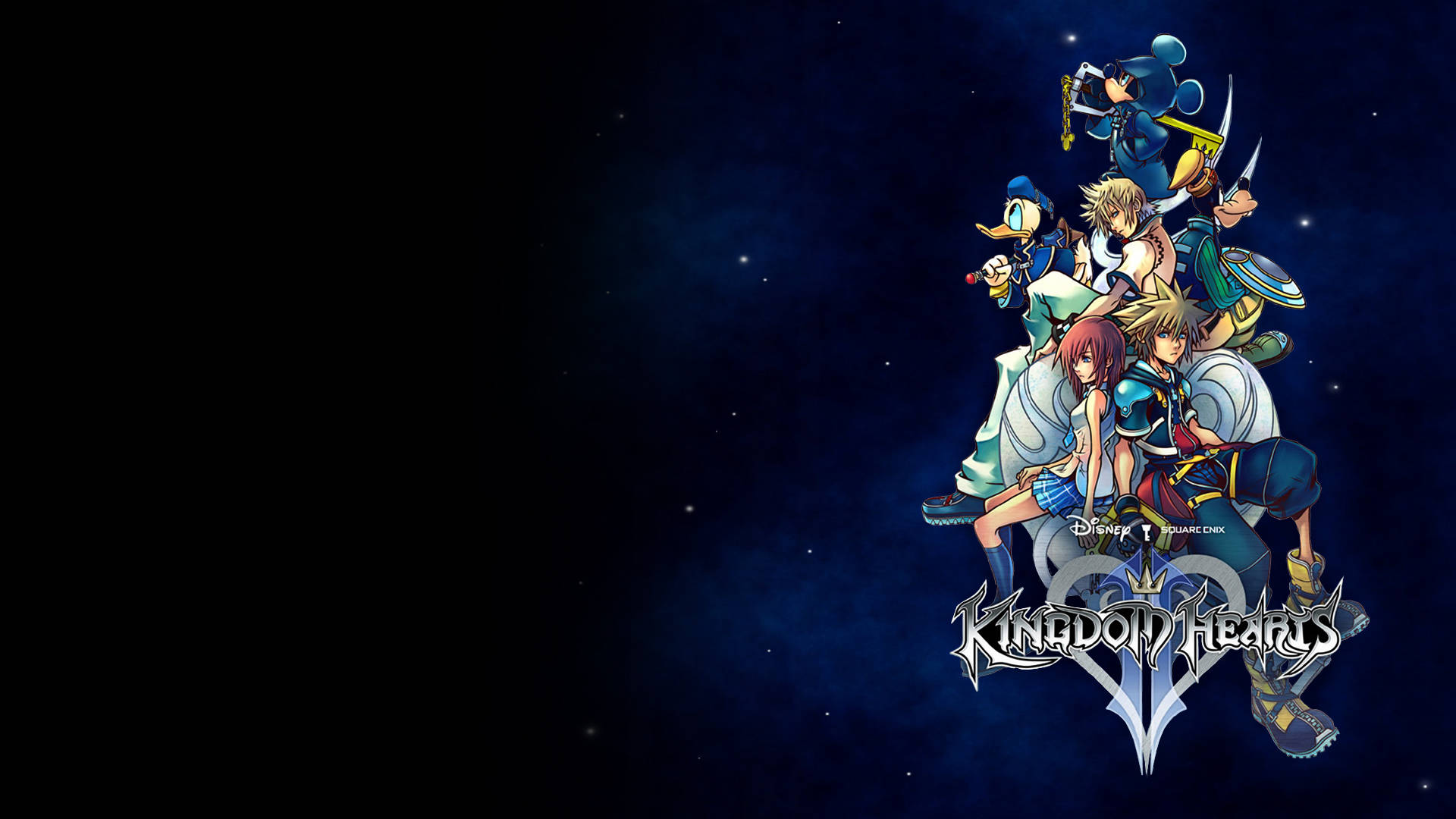 Kingdom Hearts Logo Trên Nền Tối Hình nền