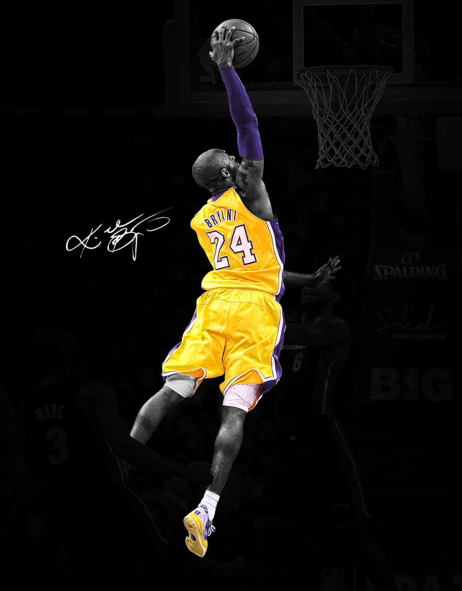 Kobe Bryant với cú nhảy ném đặc trưng Hình nền