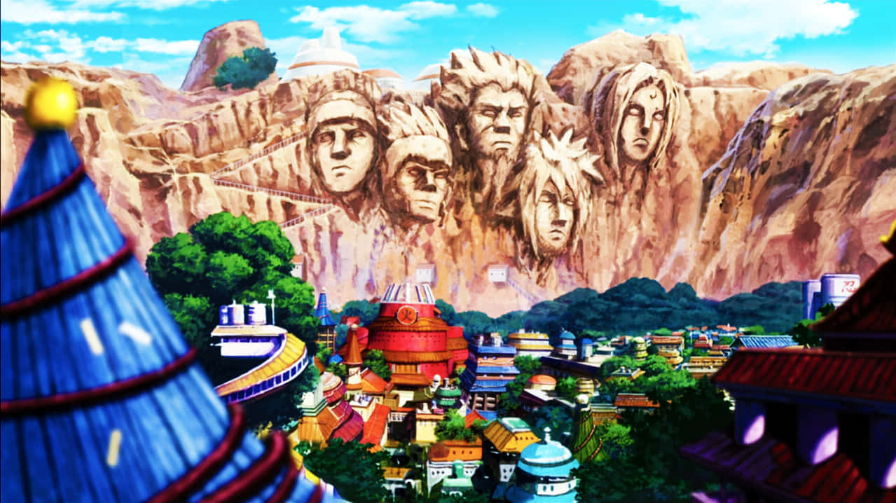 Konohagakure Làng Lá Ẩn Năm Hokage Khuôn Mặt Hình nền
