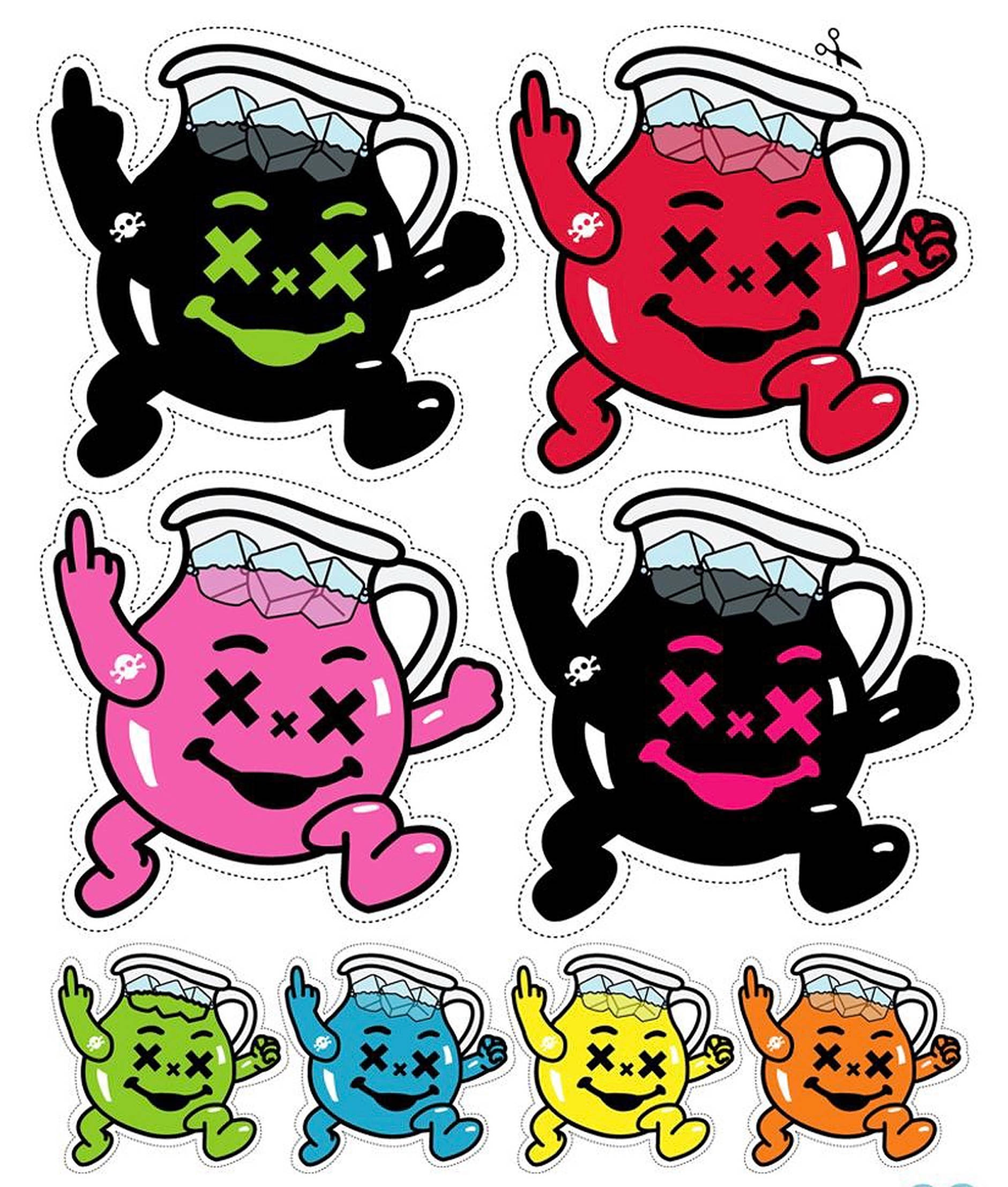 Kool Aid Man nhiều màu sắc Hình nền