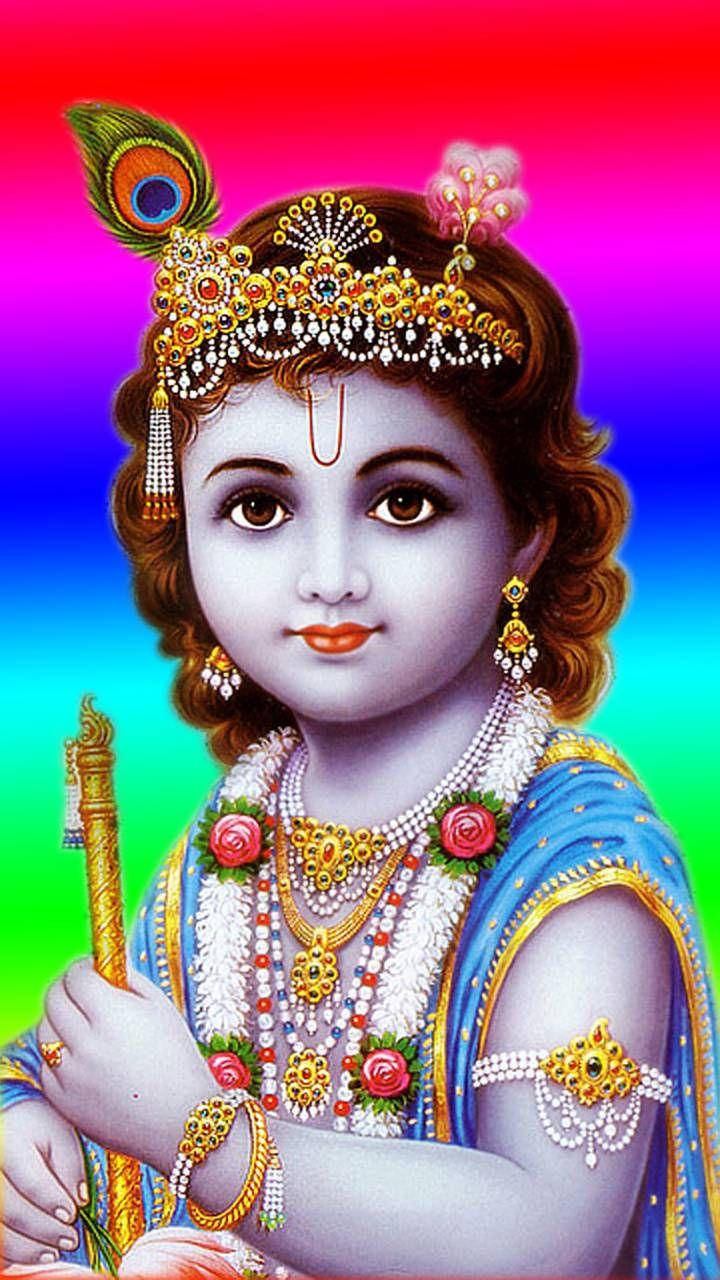 Krishna Điện Thoại Krishna Bé Cầu Vồng Thẩm Mỹ Hình nền