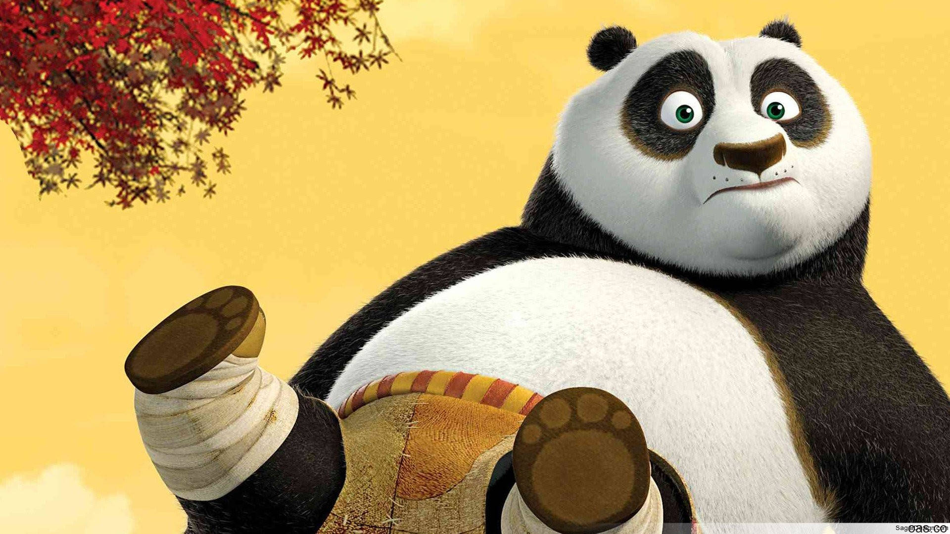 Kung Fu Panda với cái bụng phơi ra Hình nền