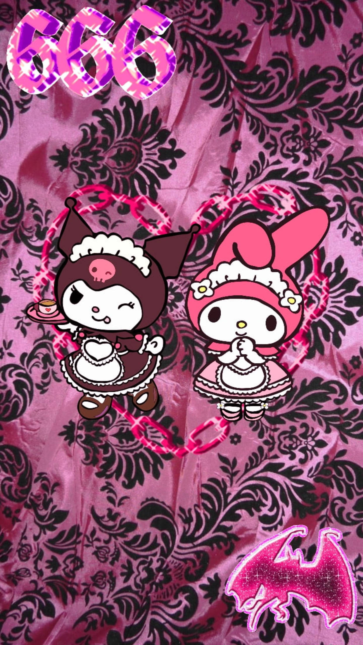 Kuromi và Melody Phong cách Alt Hình nền