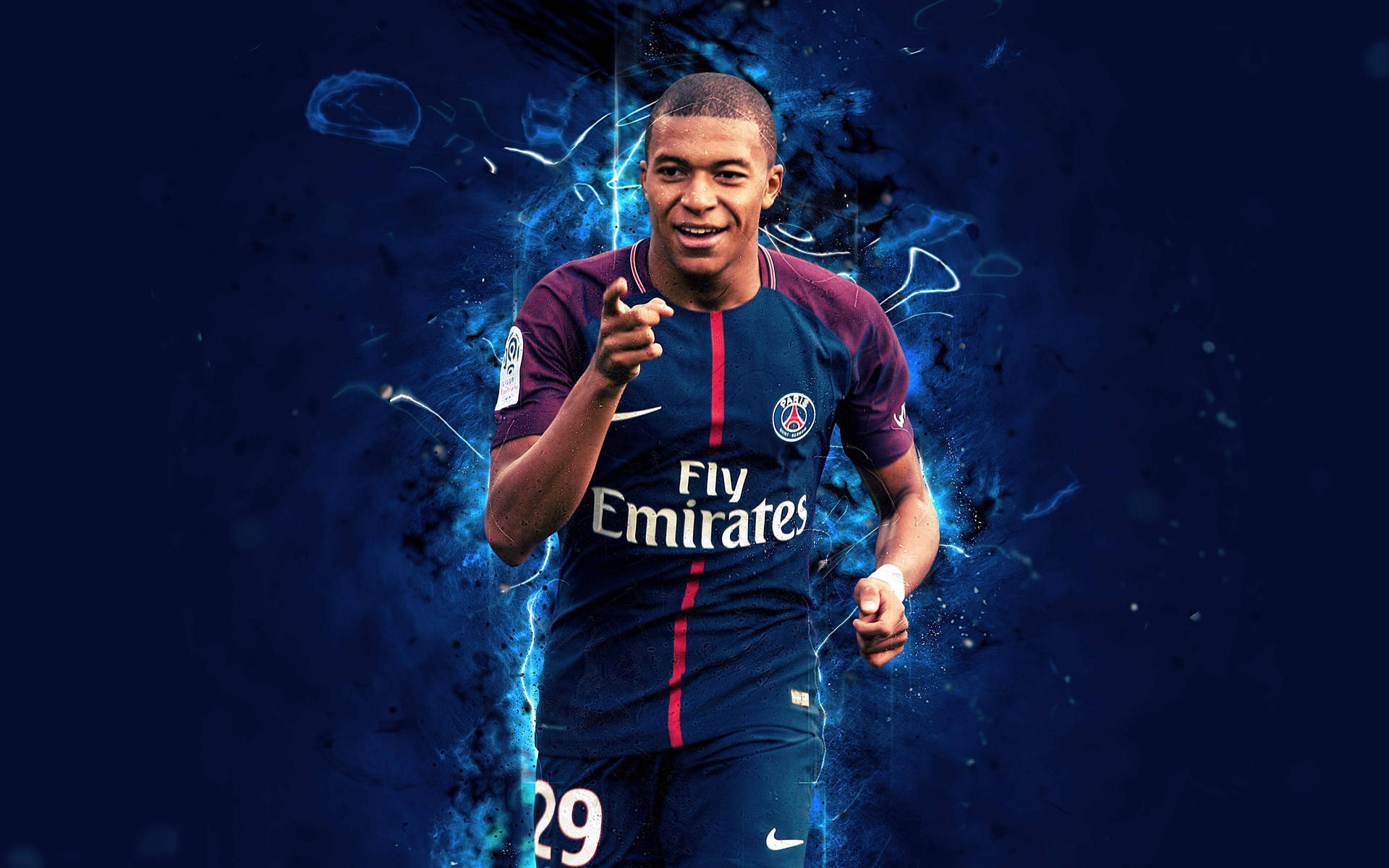 Kylian Mbappe 4K Xanh Thẩm Mỹ Hình nền