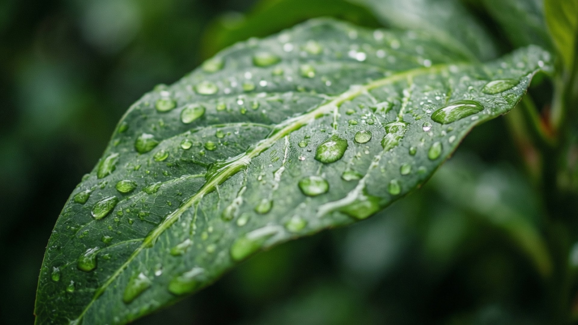 Lá Đẫm Sương Macro Hình nền
