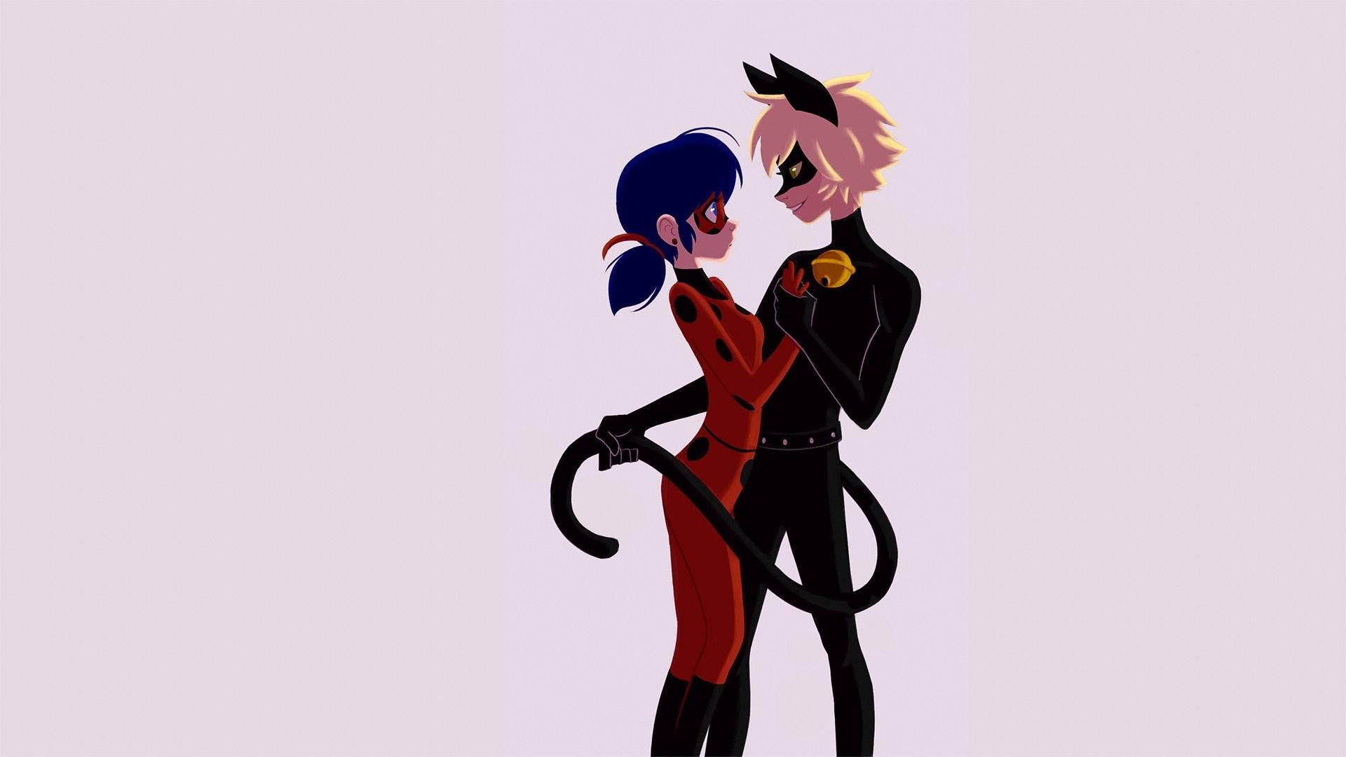 Ladybug và Cat Noir hôn nhau khi khiêu vũ Hình nền