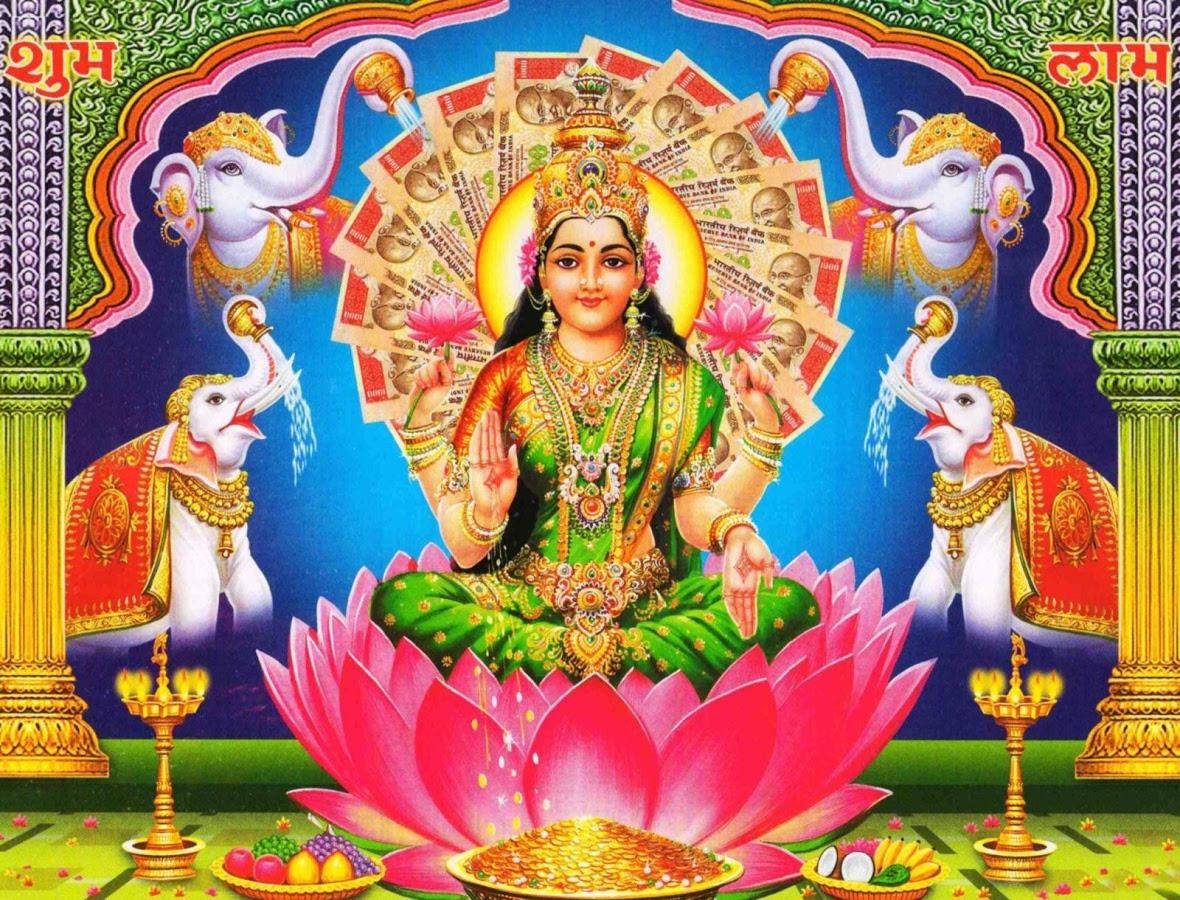Lakshmi Trang Trí Bằng Tiền Hình nền