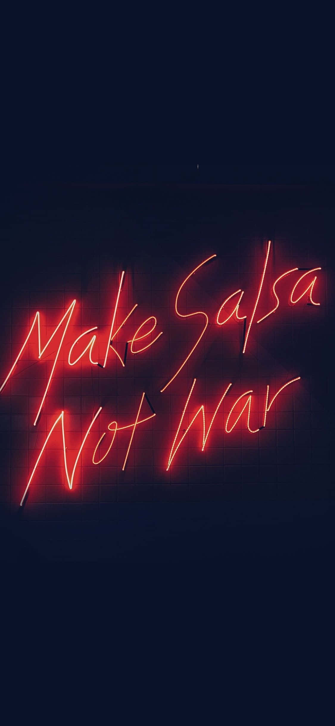 Làm Salsa Không Chiến Tranh Phong Cách Đèn Neon Đỏ Hình nền
