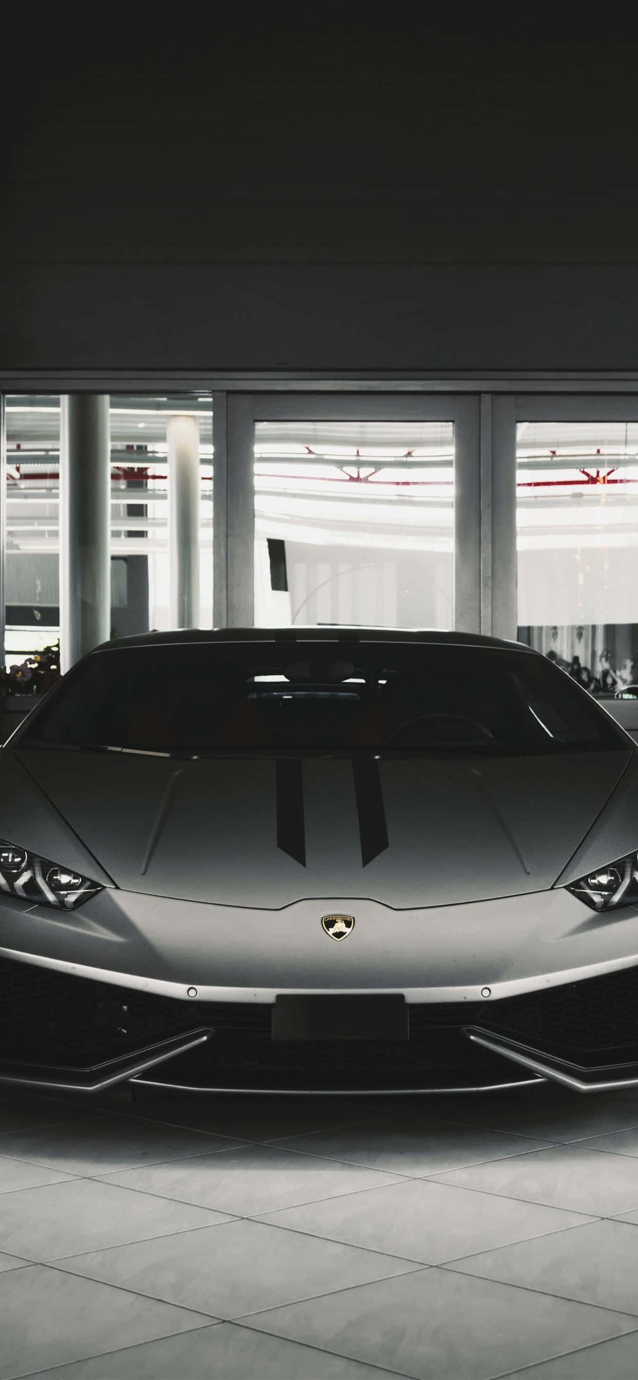 Mặt Trước Lamborghini Đen Cho iPhone Hình nền