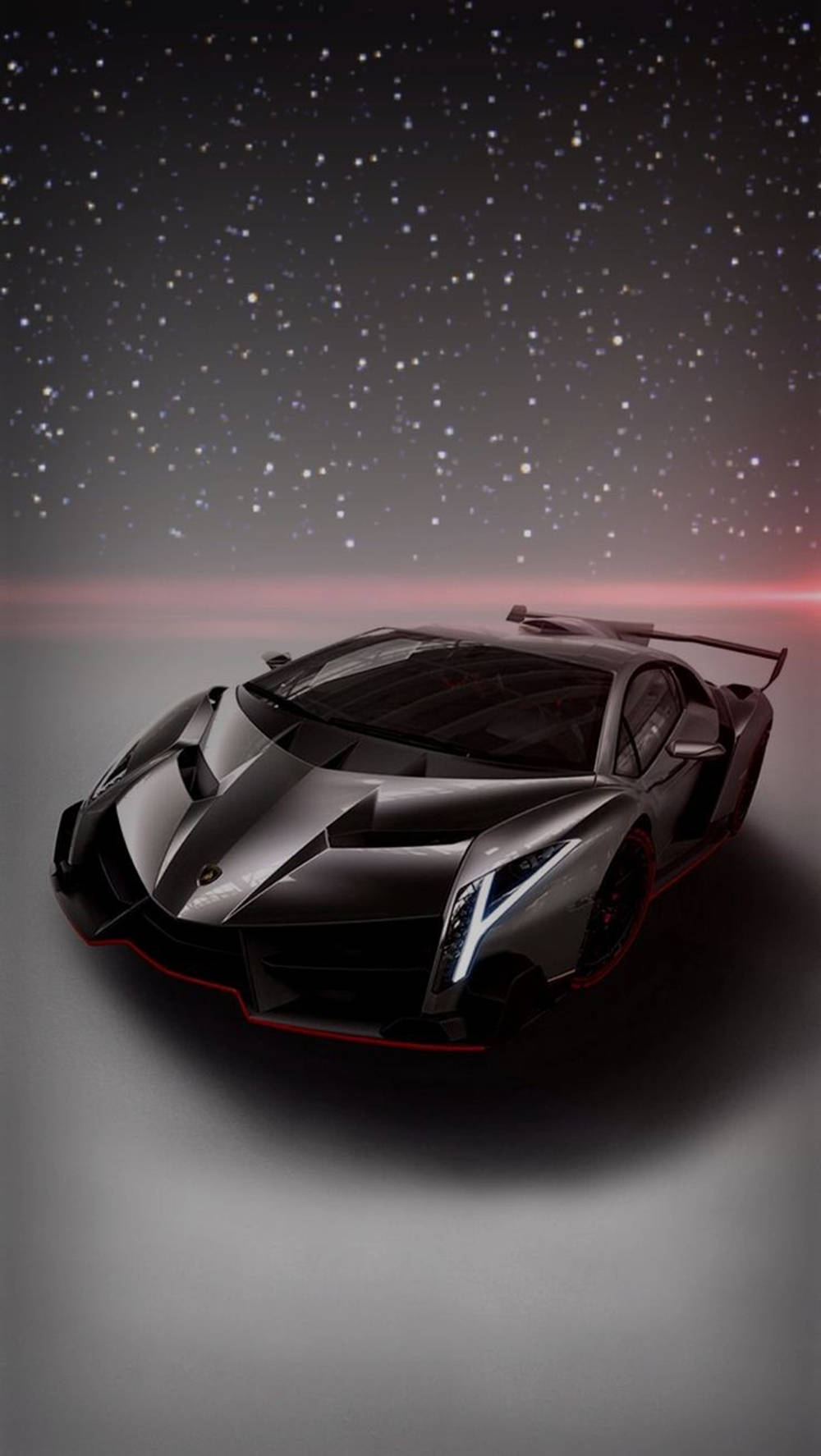 Lamborghini iPhone Đen Dưới Bầu Trời Đầy Sao Hình nền