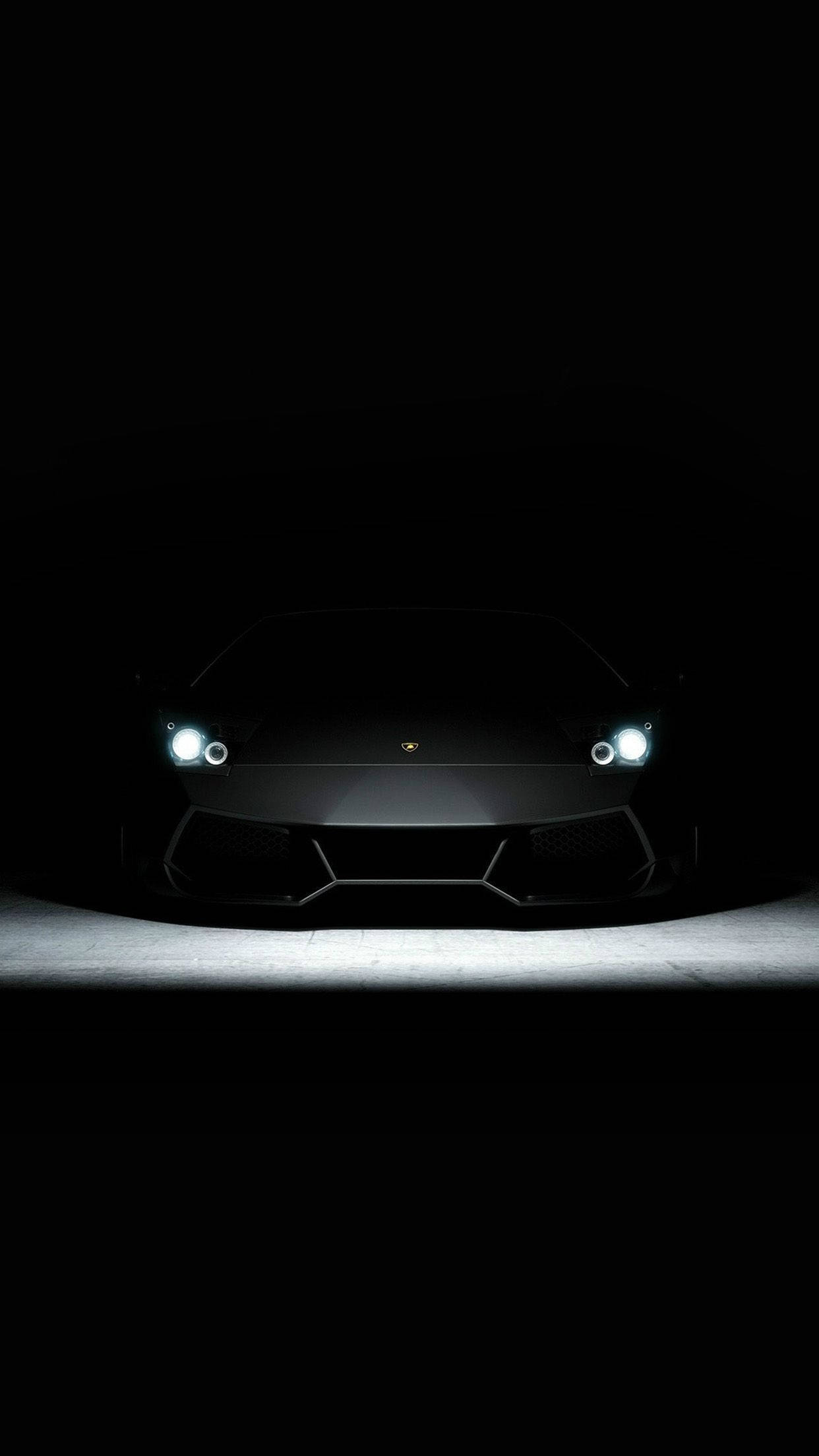 Lamborghini iPhone Đen Thẩm Mỹ Đèn Pha Trắng Hình nền