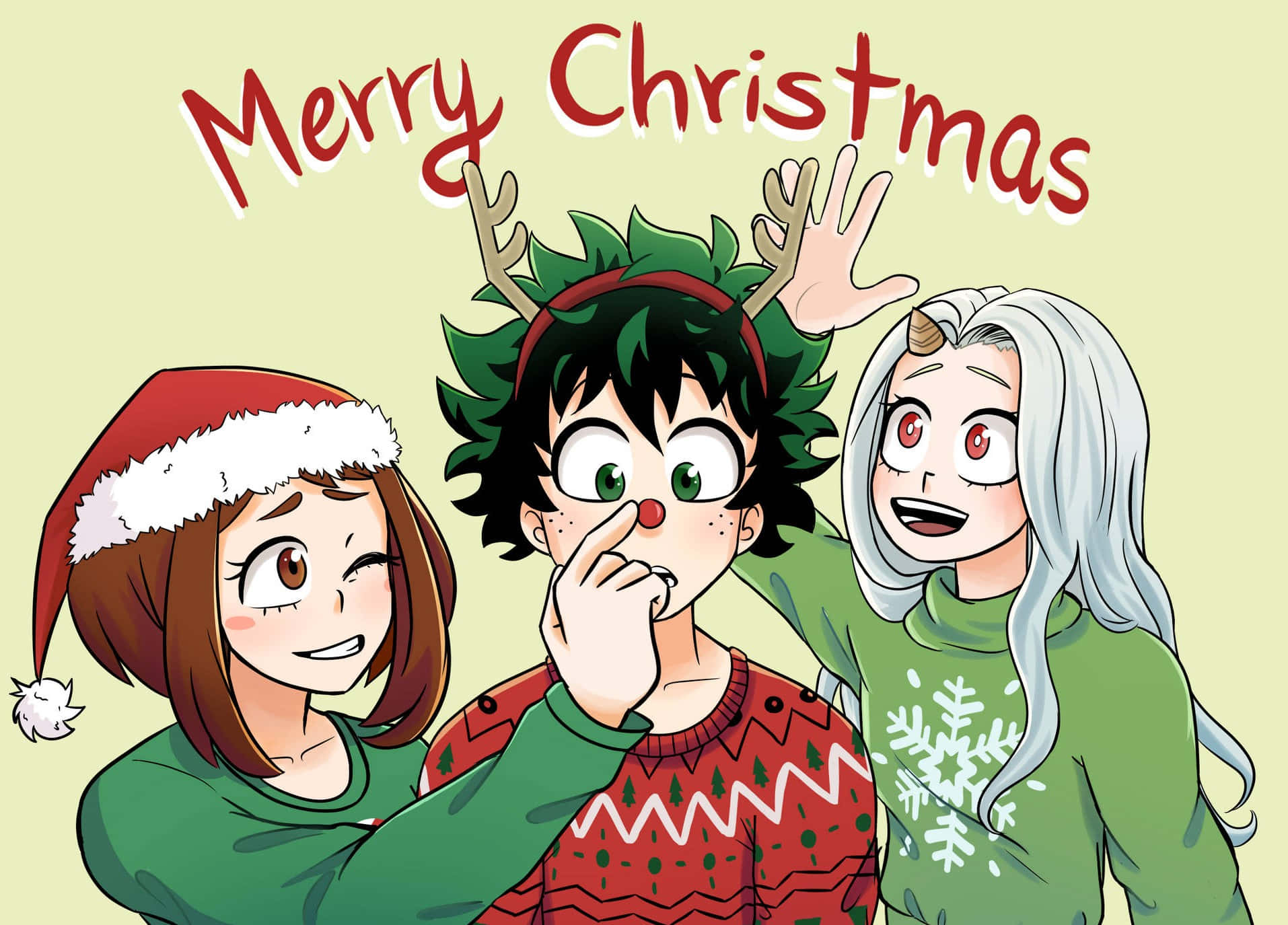 Lan tỏa niềm vui Giáng sinh với hình nền Anime Giáng sinh sống động này! Hình nền