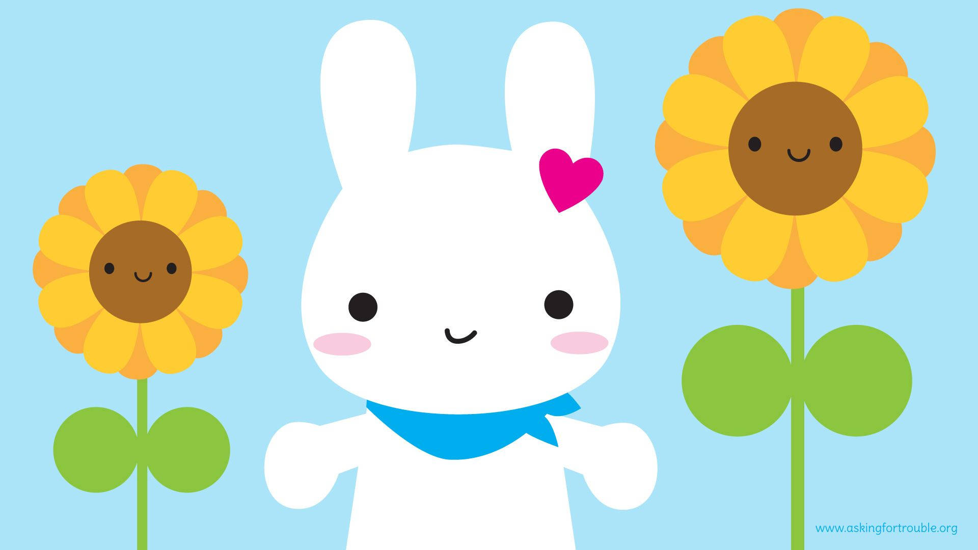 Lan Tỏa Niềm Vui và Ánh Nắng Như Chú Thỏ Kawaii Này Hình nền
