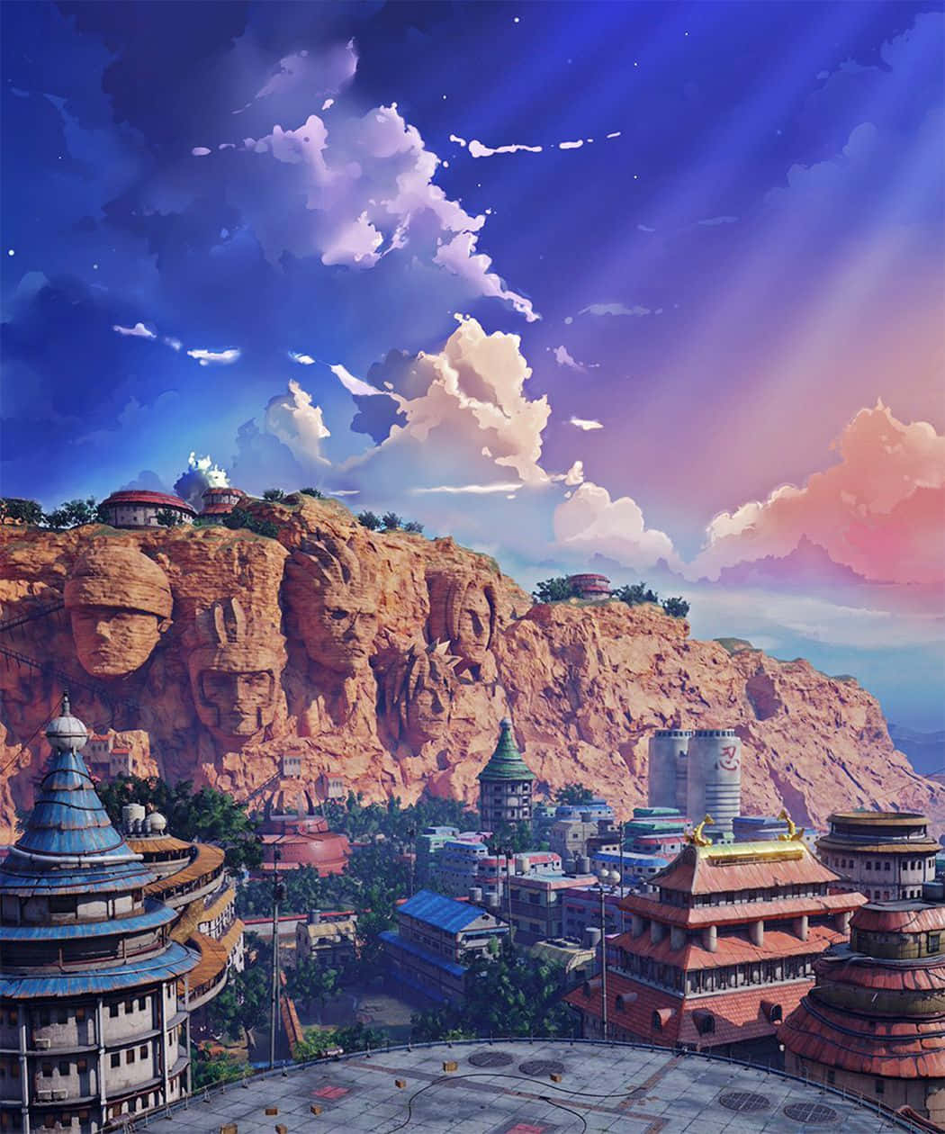 Làng Lá Konohagakure Núi Hokage Hình nền