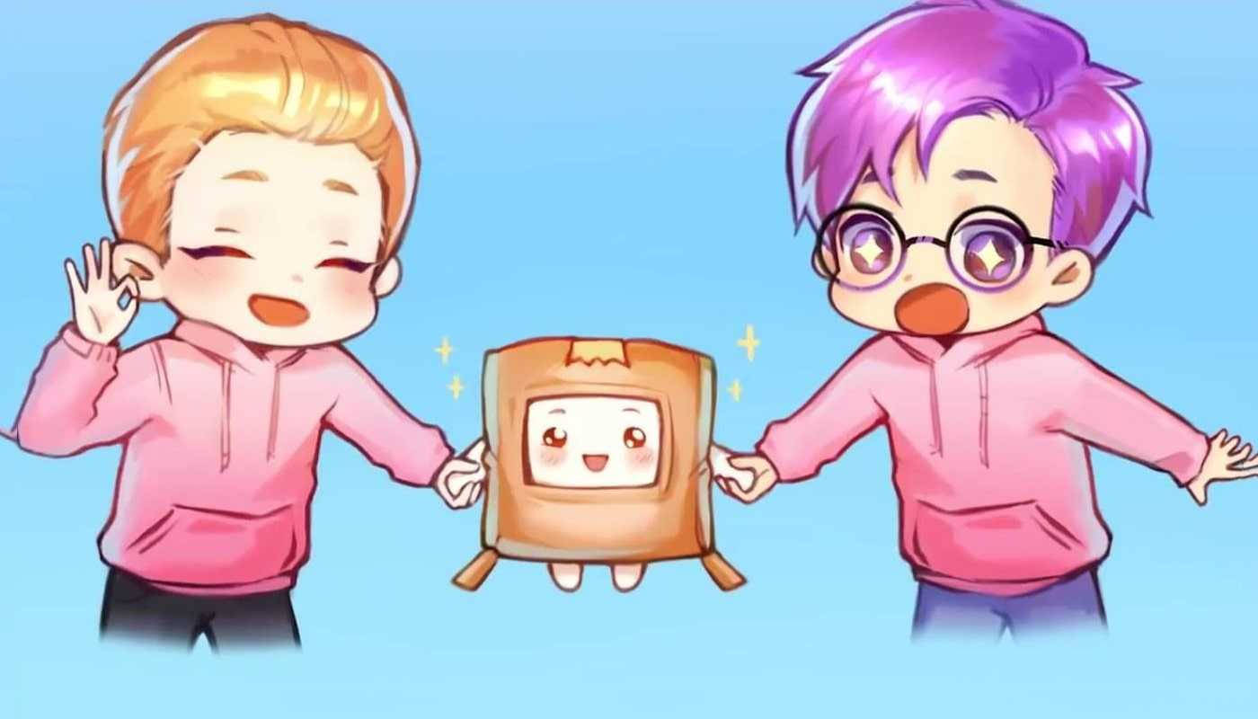 LankyBox Boxy Hoạt Hình Adam Và Justin Hình nền