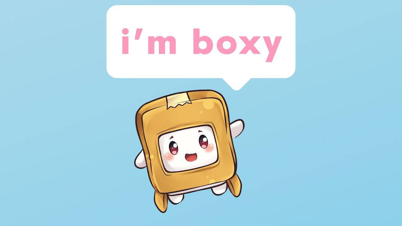 LankyBox Boxy trên nền xanh Hình nền