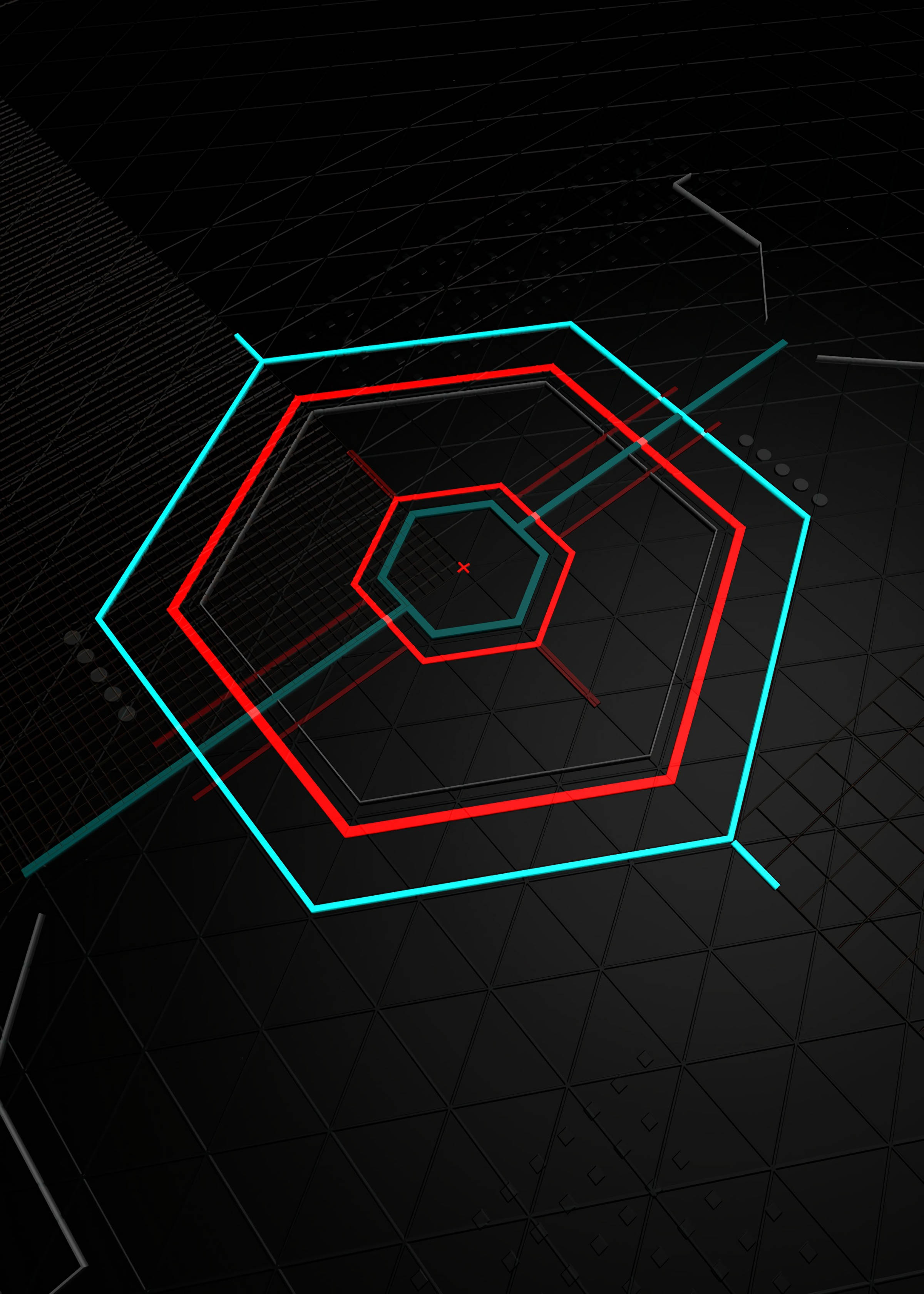 Neon Hexagon Laser Hình nền