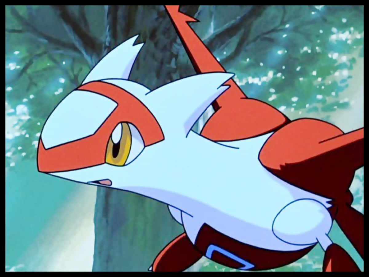Latias với cây phía sau Hình nền
