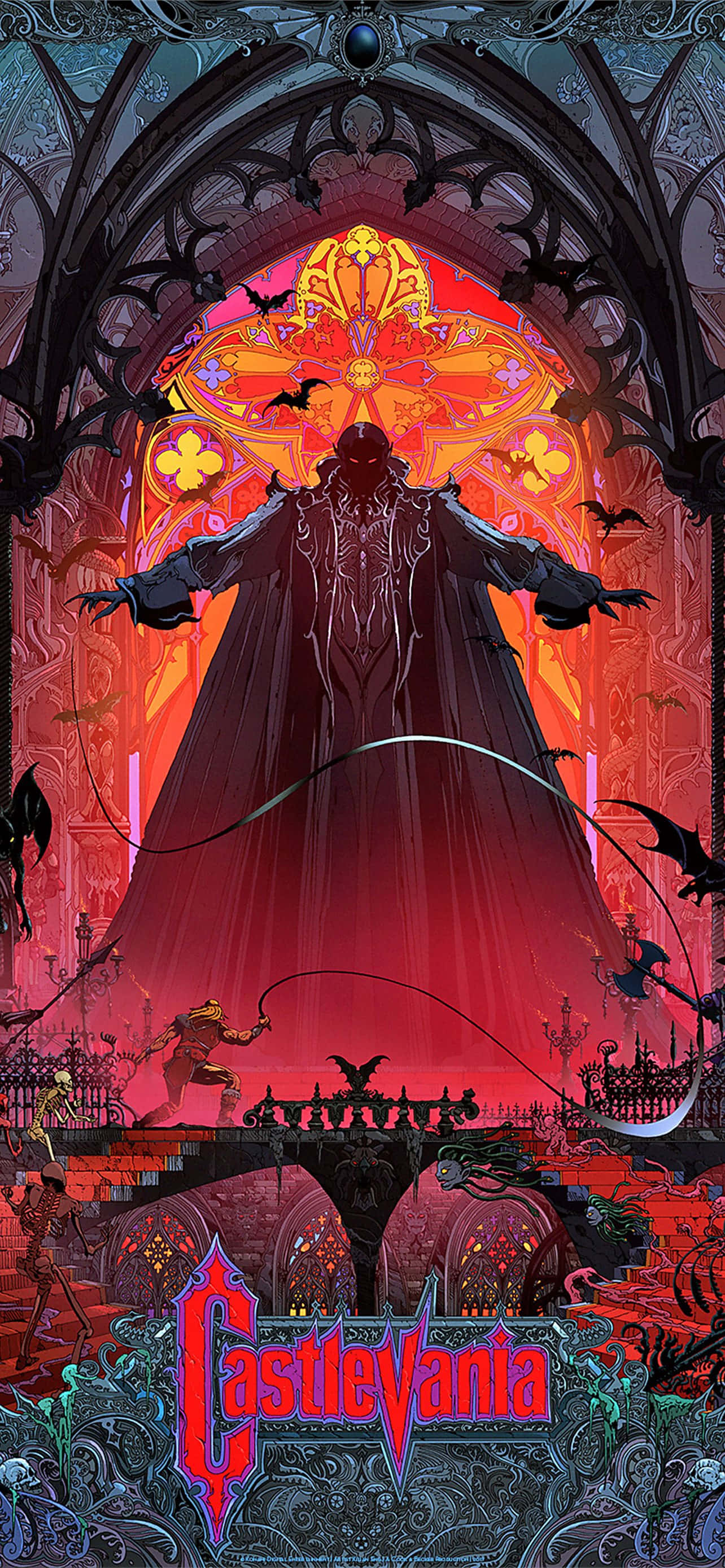 Lâu đài Gothic Dưới Ánh Trăng - Khoảnh khắc từ Castlevania Hình nền