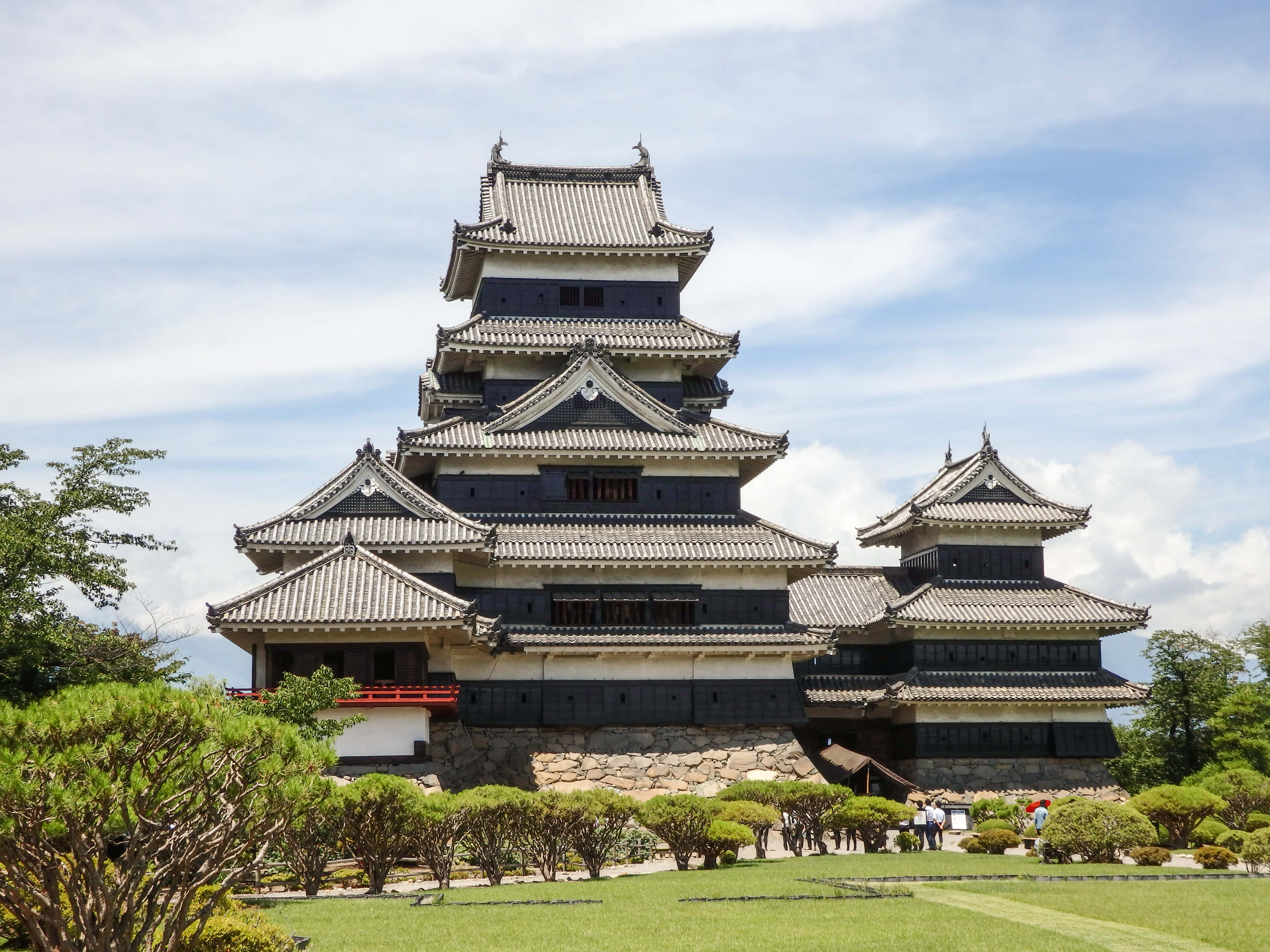Lâu đài Matsumoto năm tầng bên ngoài Hình nền