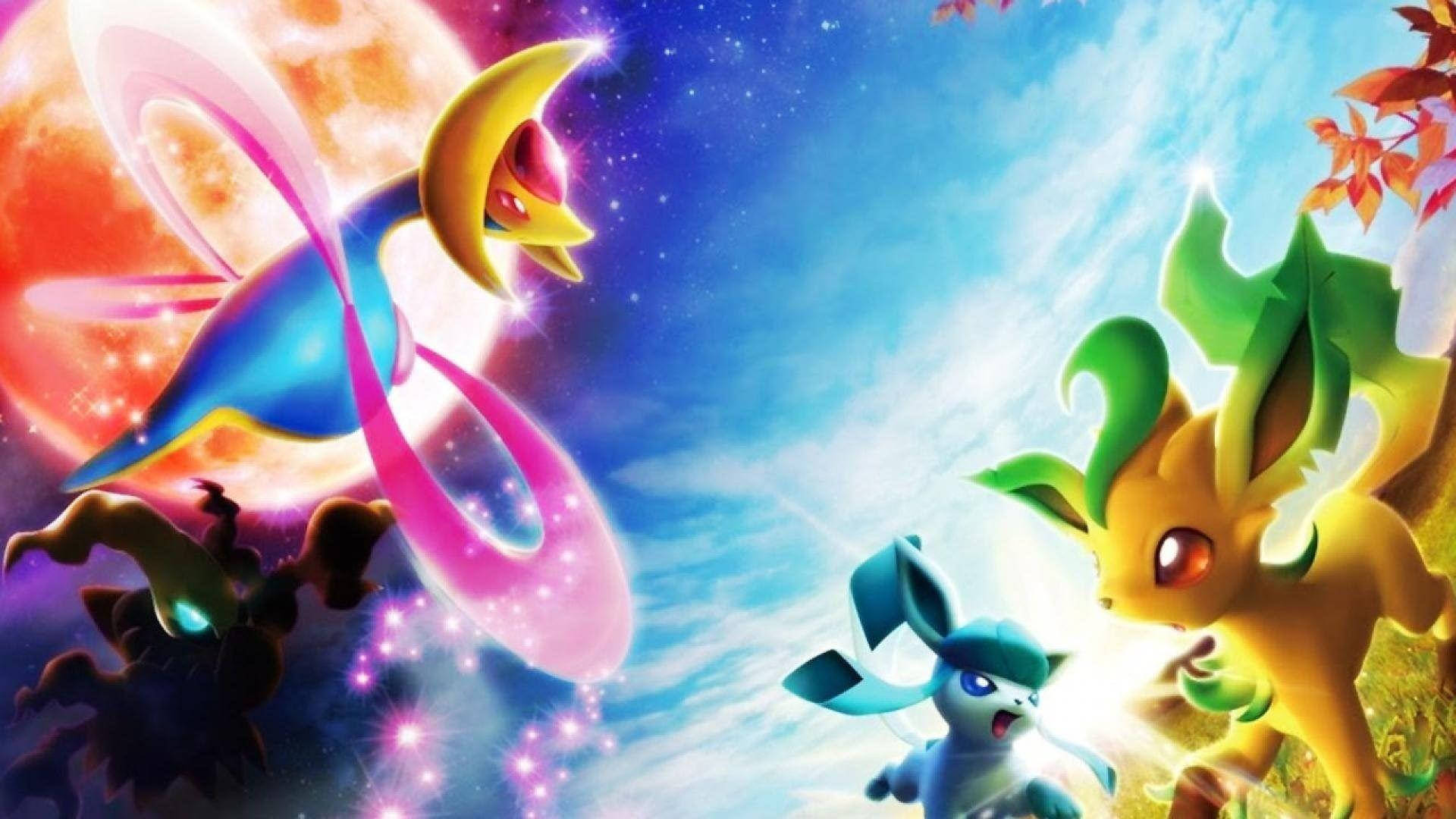 Leafeon Trong Không Gian Hình nền