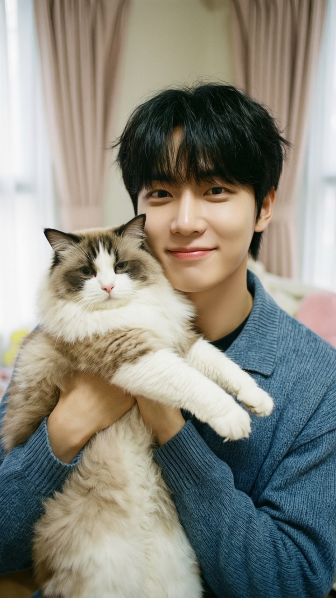 Lee Know của Stray Kids ôm ấp một chú mèo, khoảnh khắc dễ thương