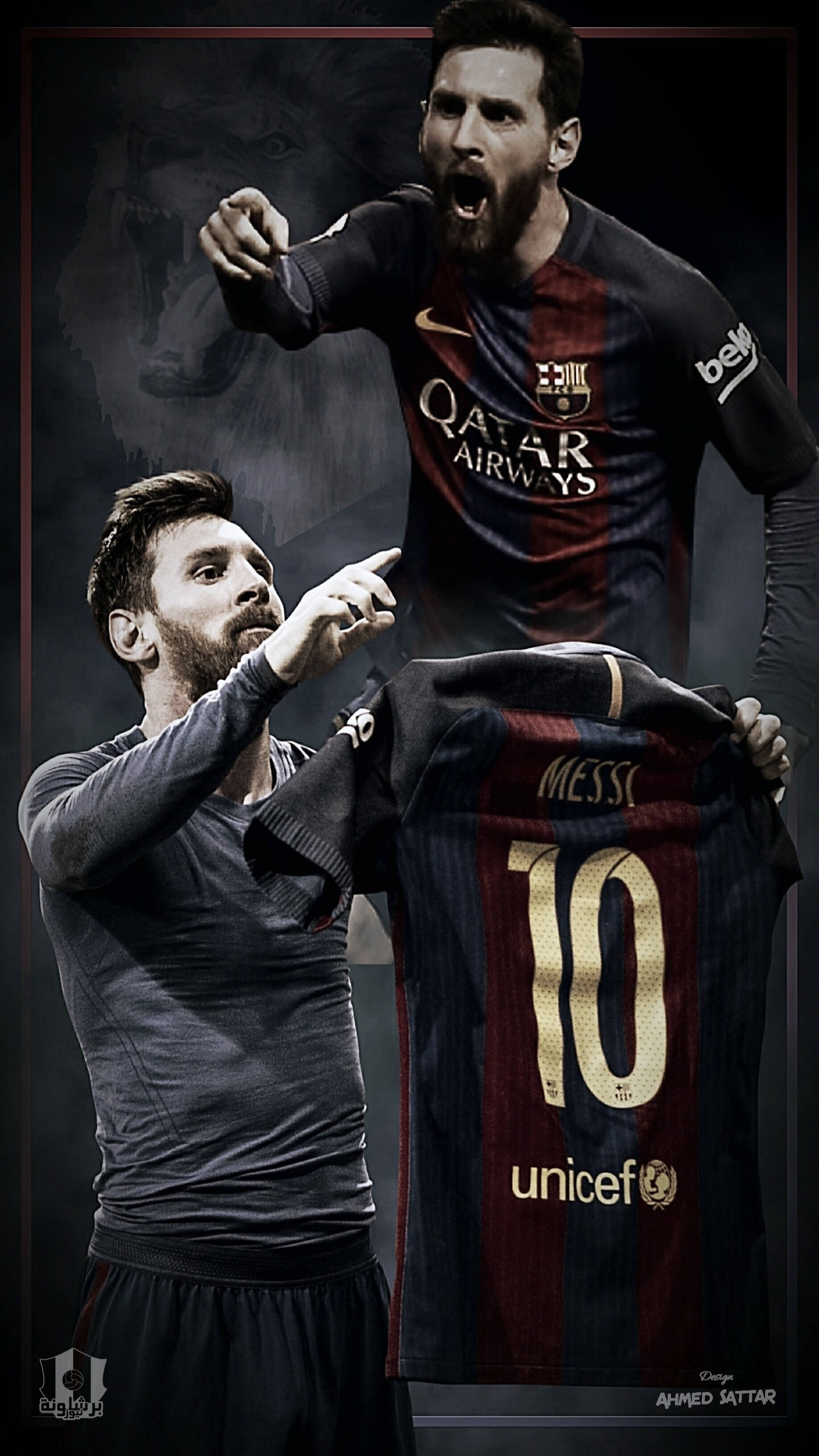 Leo Messi vĩ đại gầm lên phấn khích Hình nền