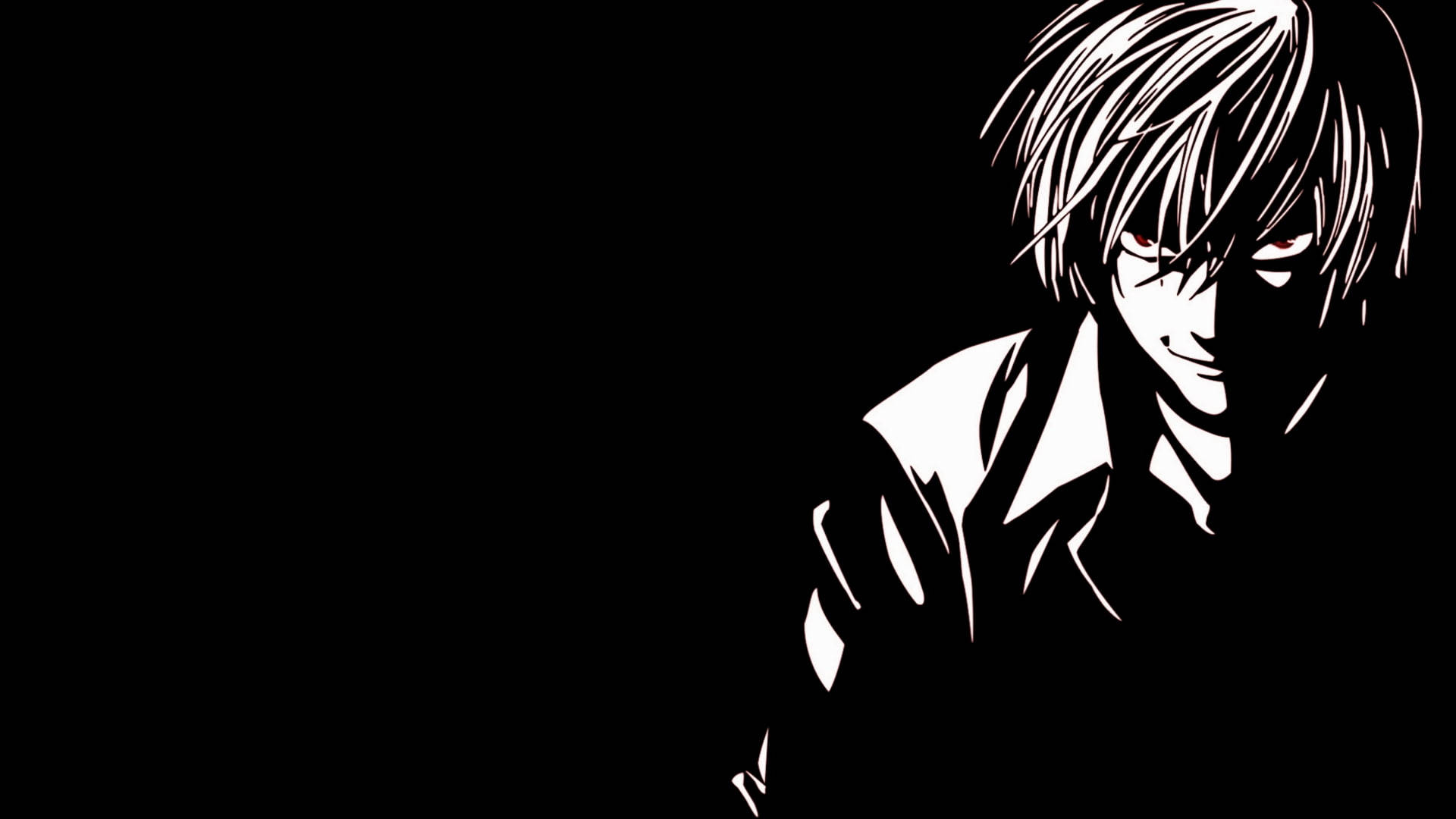 Light Yagami phong cách anime tối giản cho desktop Hình nền