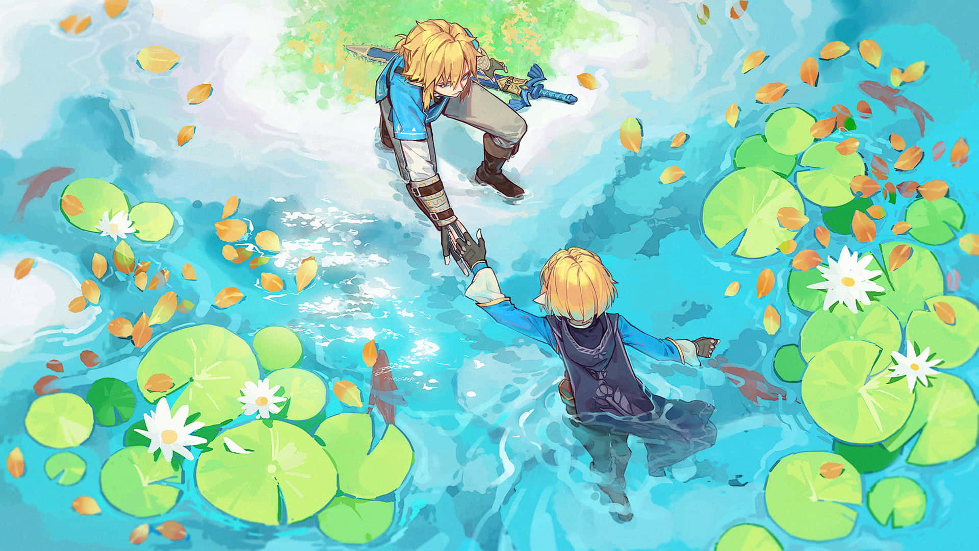 “Link, Anh Hùng Của Gió, Trong Những Cuộc Phiêu Lưu Của The Legend of Zelda.” Hình nền