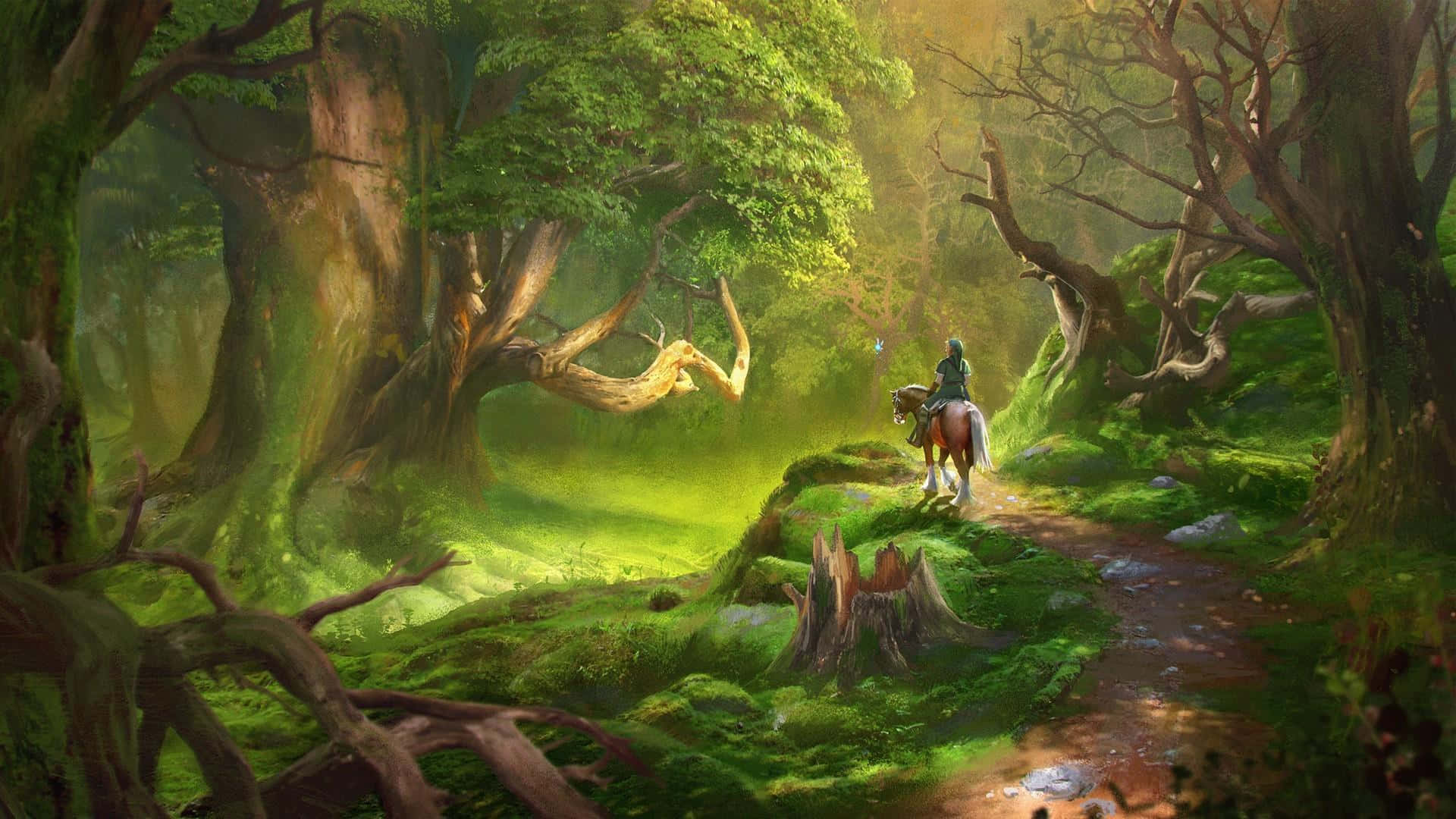 Link, anh hùng dũng cảm của thời gian trong Huyền thoại Zelda Hình nền